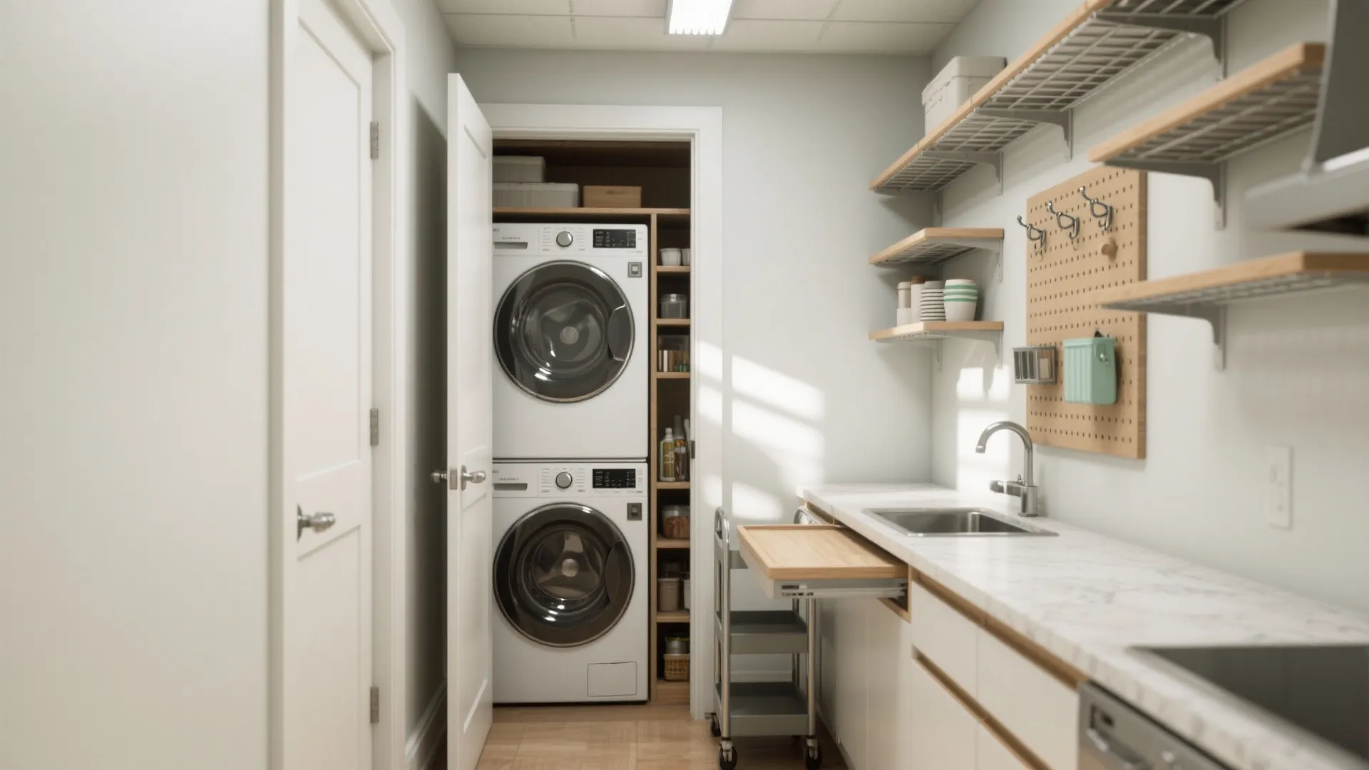 Very Small Laundry/Pantry Ideas: 5 Smart Fixes: Tiny utility spaces don’t have to feel cramped—here are five smart, tested ideas I use to combine a laundry and pantry in very small homes.
