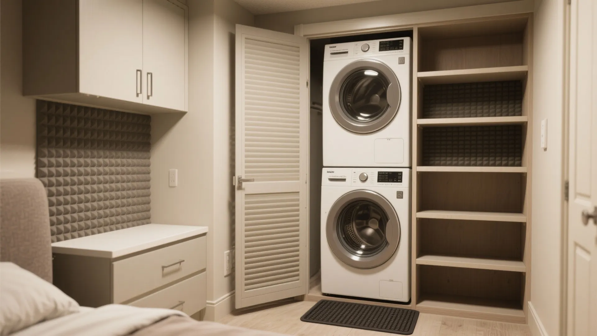 1. Stack and Screen: The Laundry Closet That Disappears