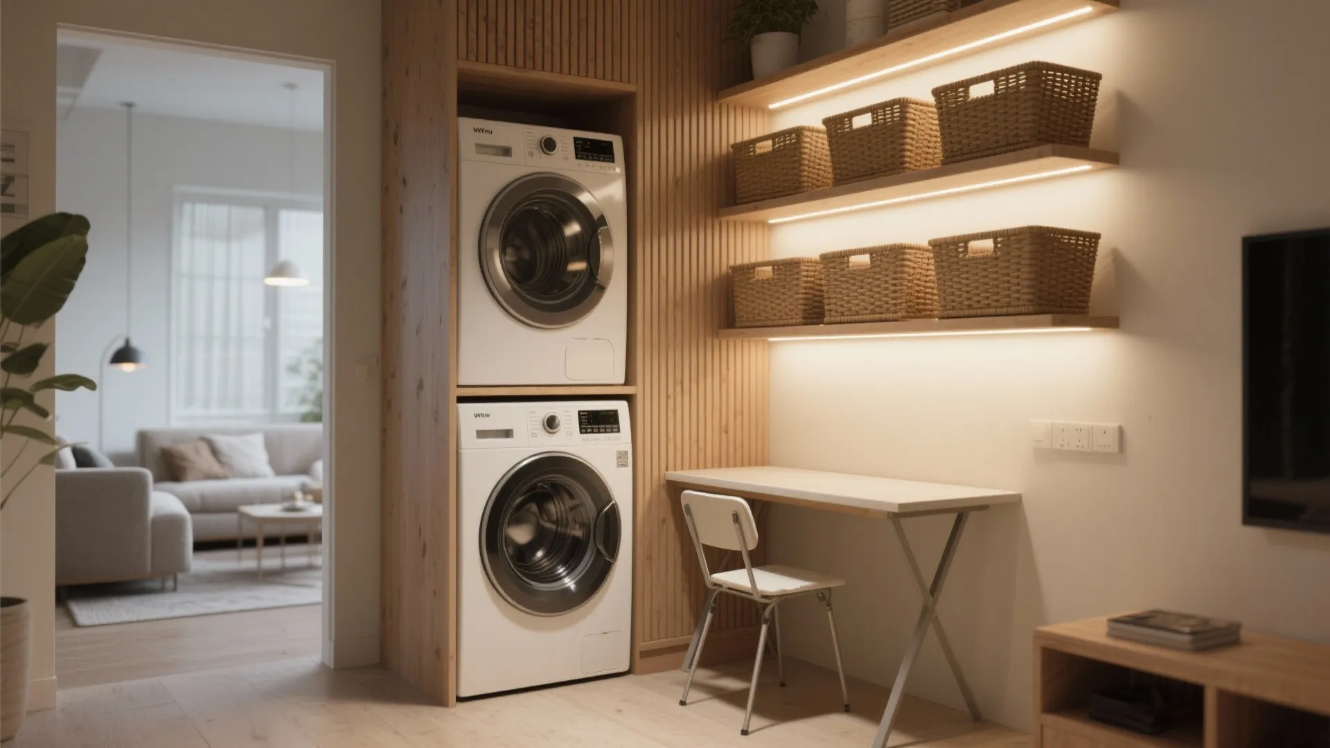 5. Mixed-Use Laundry Corner