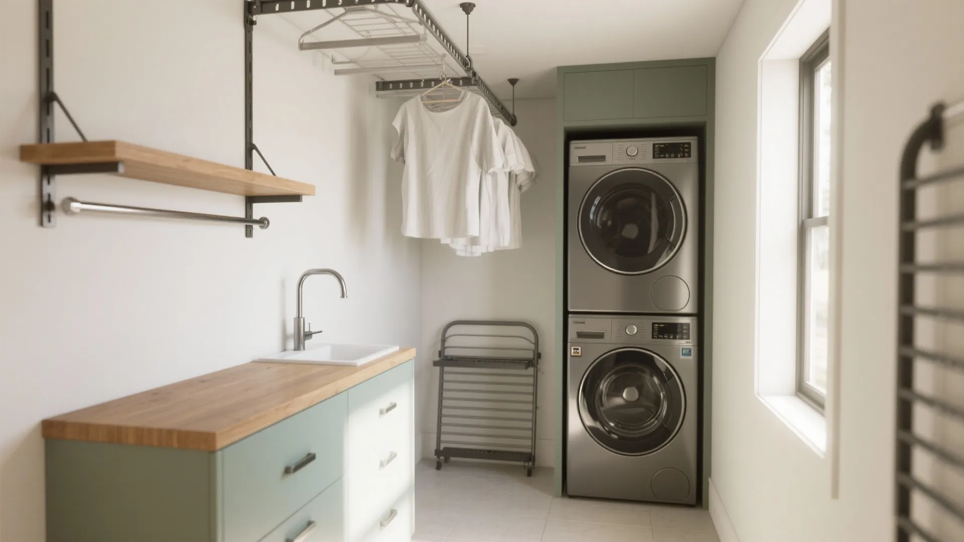 5 Ideas to Hang Clothes in a Laundry Room: Designer-tested ways to add hanging space without clutter