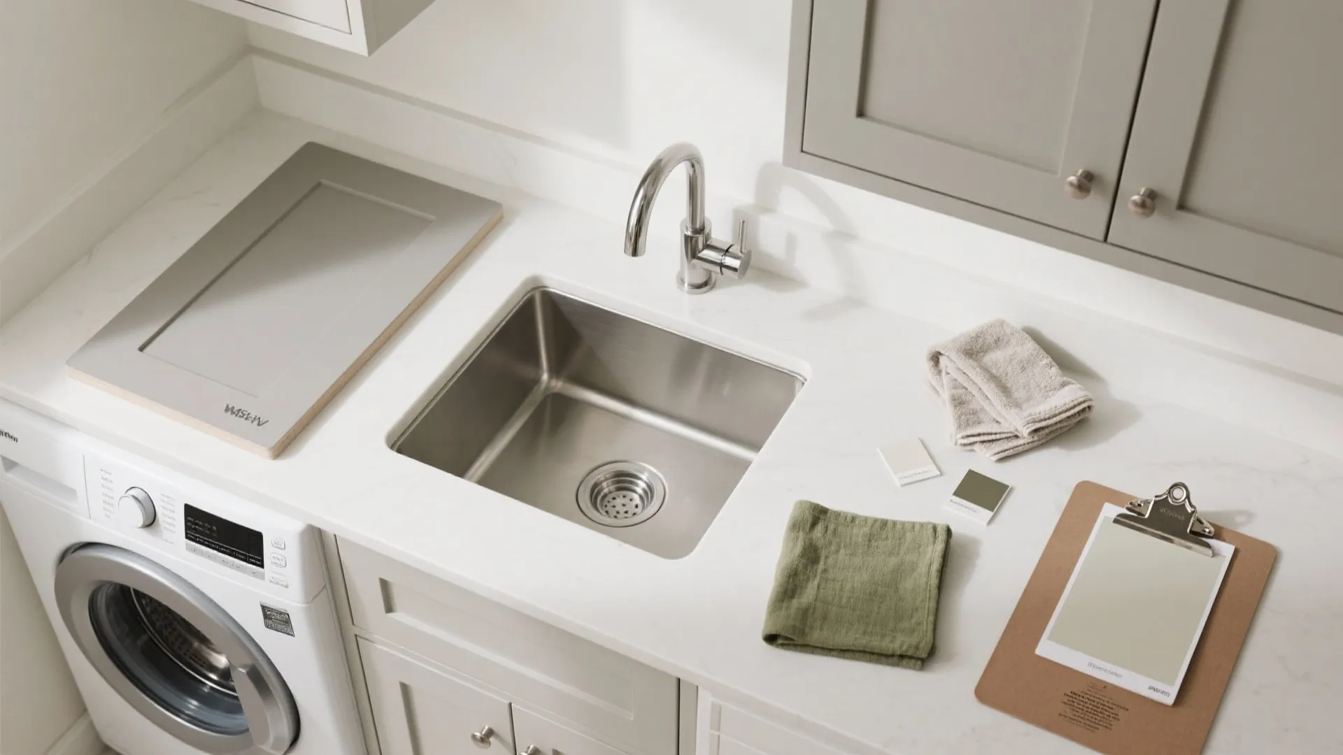 Idea 3: A fold-friendly counter and mini-sink combo