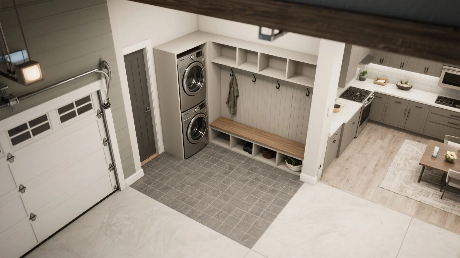 4. Centralized Laundry and Mudroom Combo