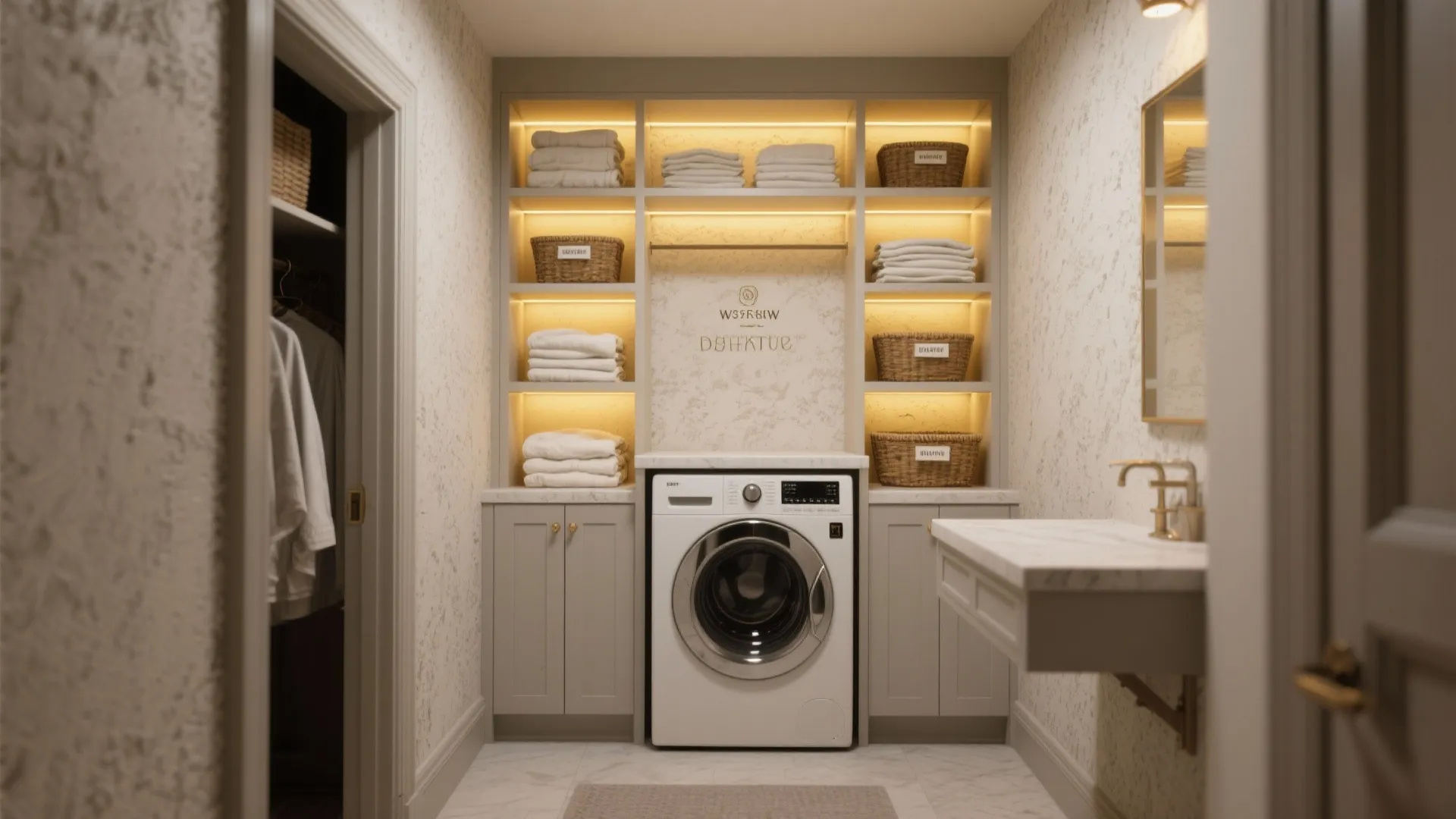 5. Nook Conversion with Accent Lighting