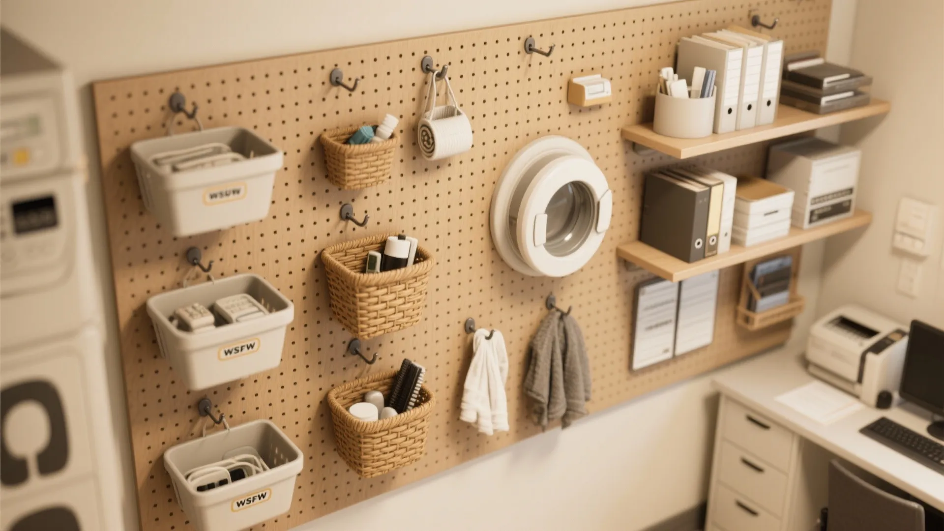 5. Wall-Mounted Pegboard