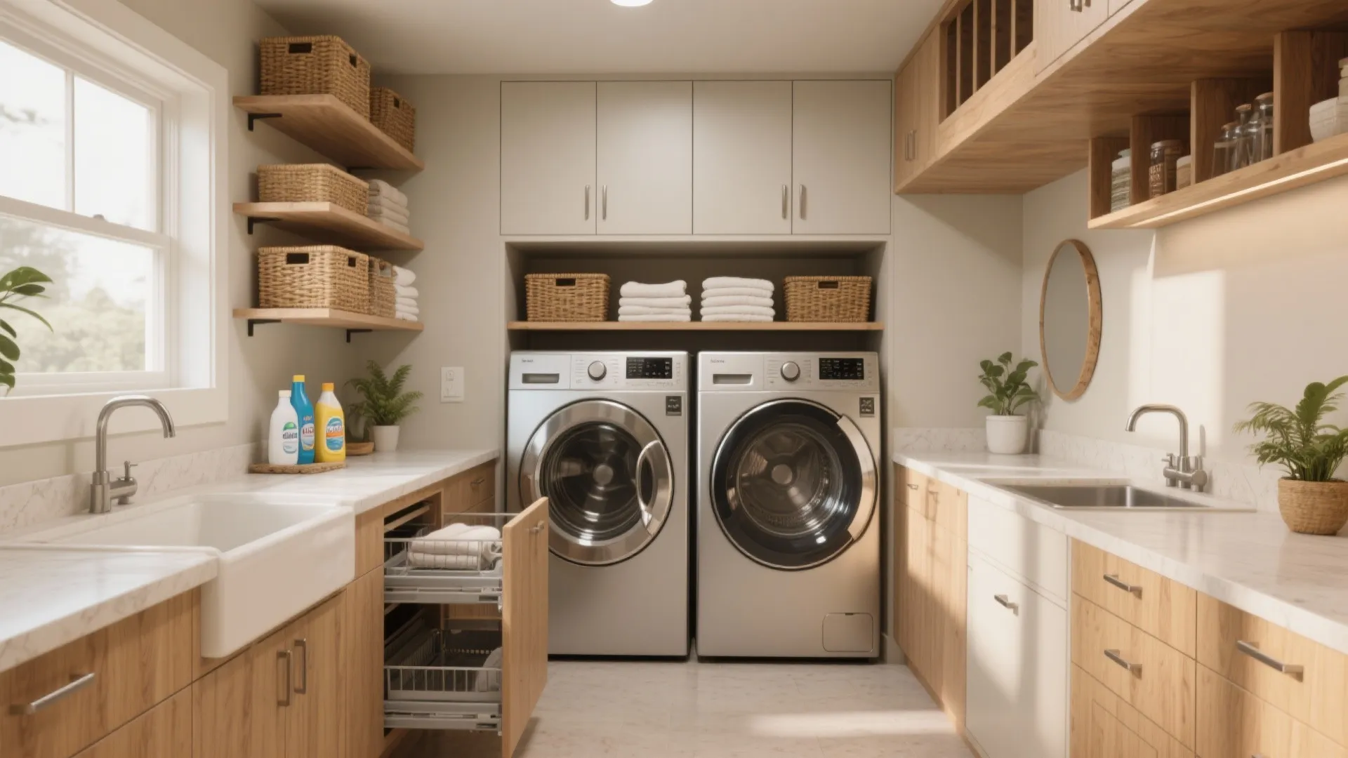Laundry Room Cabinet Ideas: 5 Smart Solutions: Space-saving cabinet ideas for small laundry rooms from a designer with 10+ years’ experience