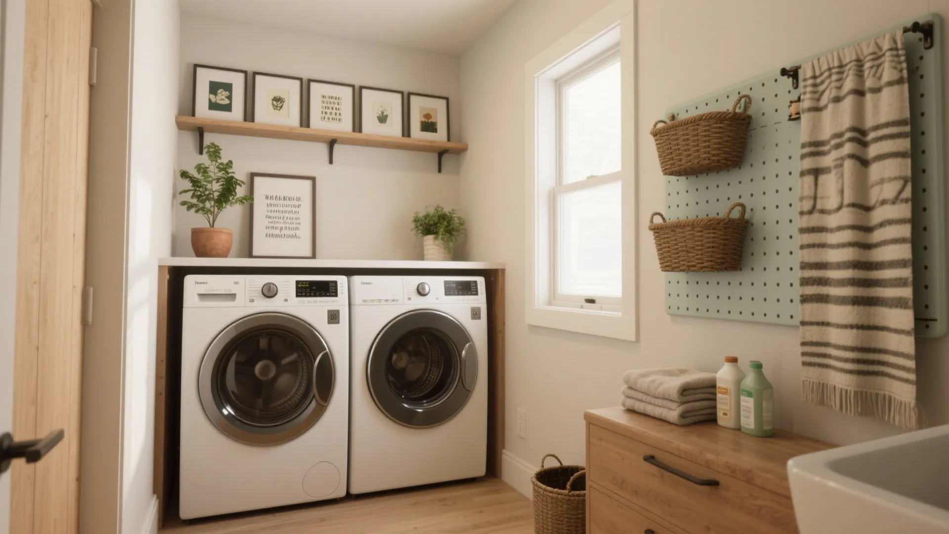 5 Laundry Room Art Ideas to Transform Small Spaces: Creative and practical art ideas I’ve used to brighten tiny laundry rooms — with budget tips and layout links