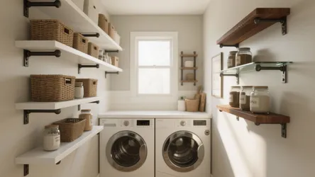 10 Laundry Room Floating Shelves Ideas