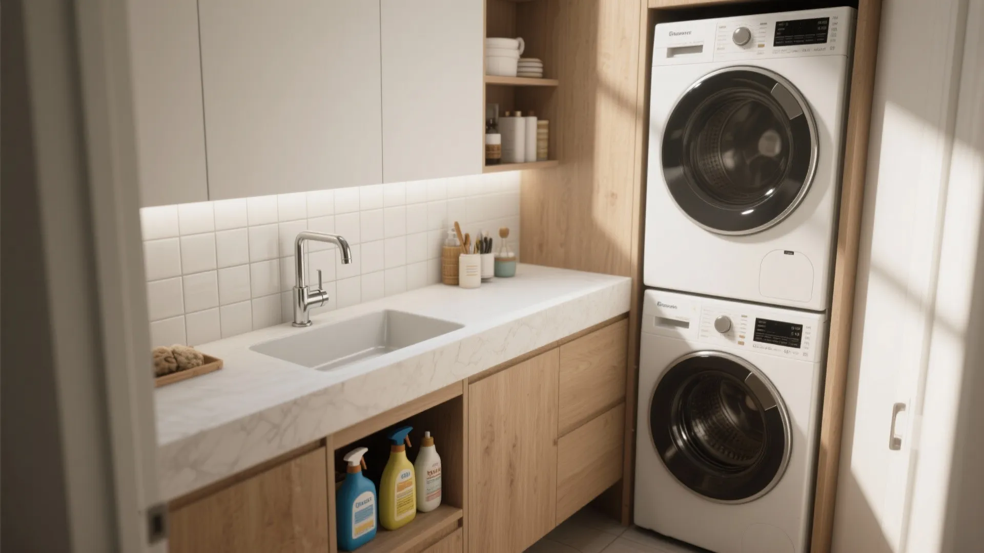 4. Create a wet zone with a tiny sink