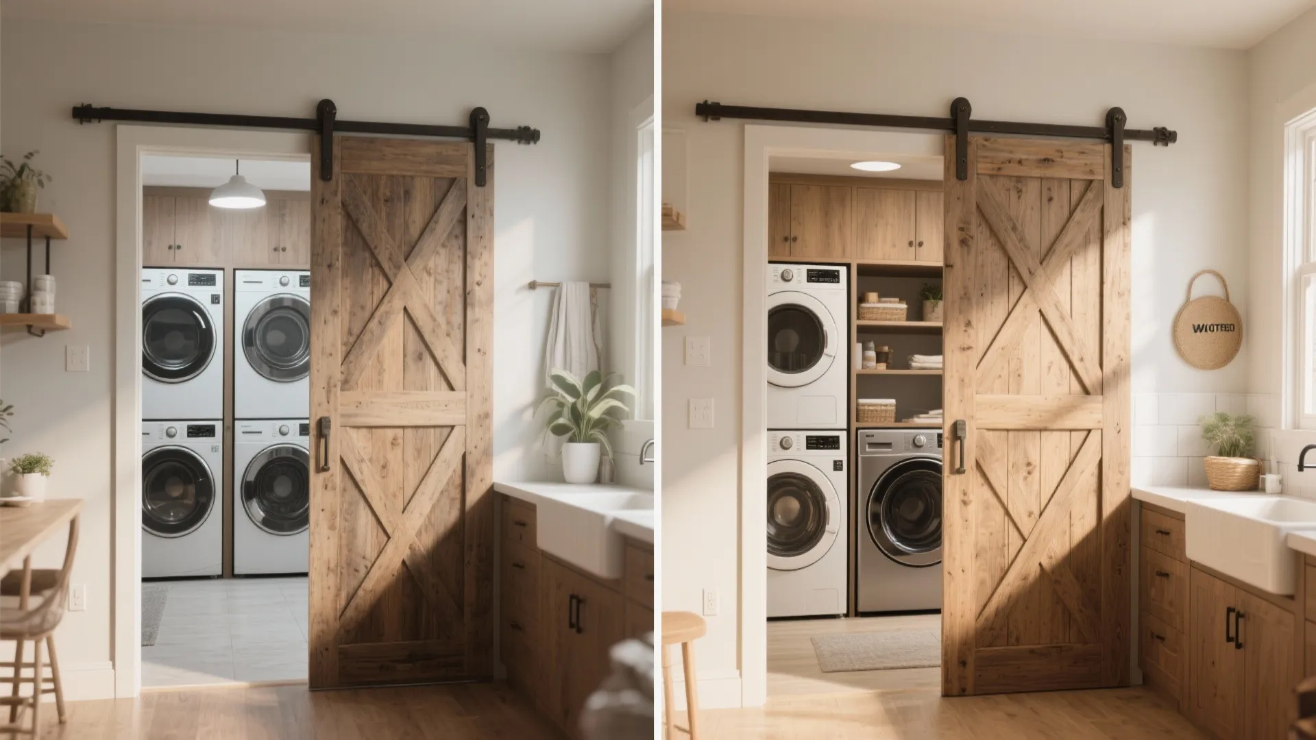 3. Laundry Niche with Sliding Doors