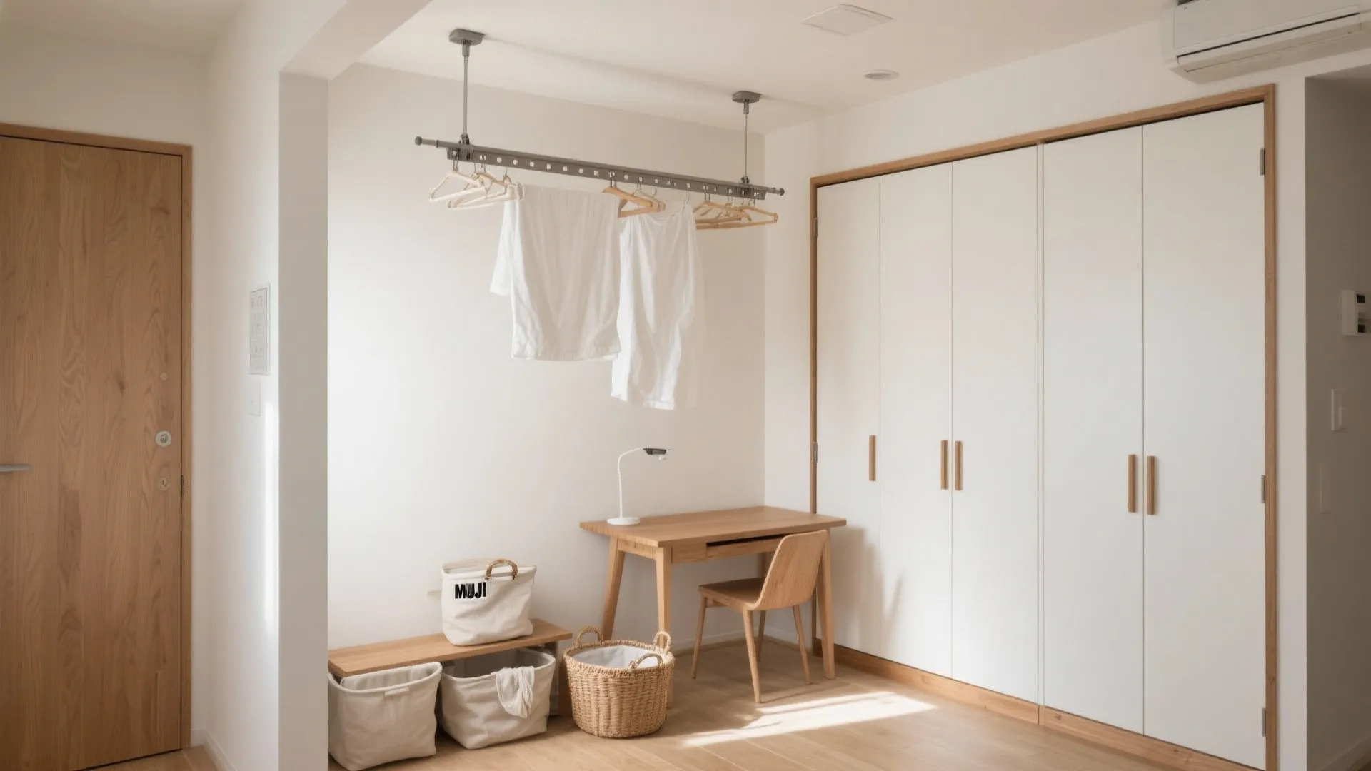 “しまう前提”のランドリー計画：乾く→畳む→しまうを一直線