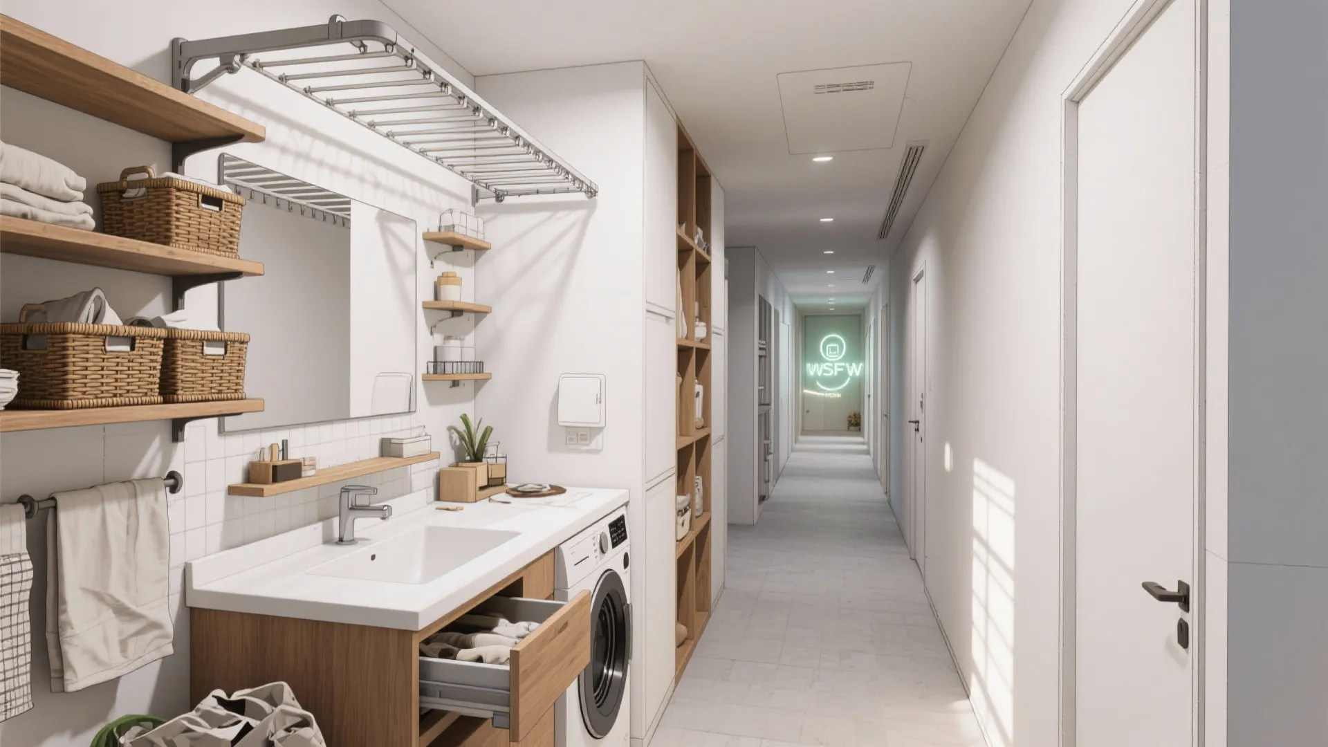 水回りは“家事のショートカット”：洗濯動線を一直線に
