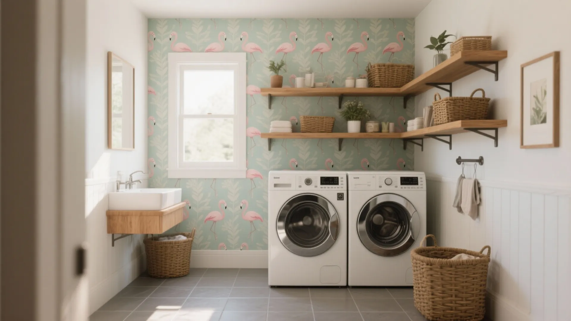 Wallpaper Laundry Room Ideas: 5 Inspiring Looks: Small laundry, big style — five wallpaper ideas to transform a compact laundry room