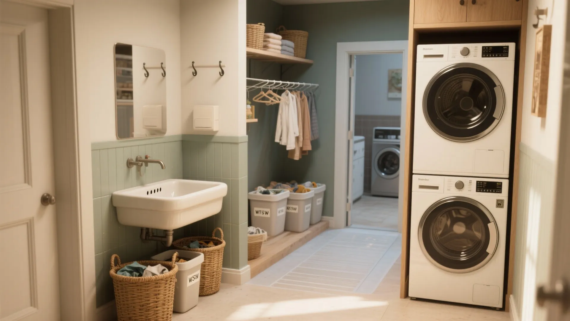 5. Zone it — sorting, soaking, and utility hooks