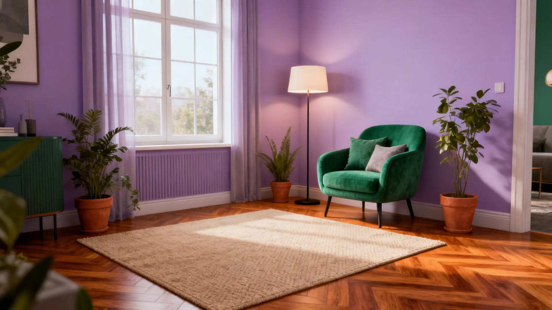 5 Purple and Green Living Room Ideas