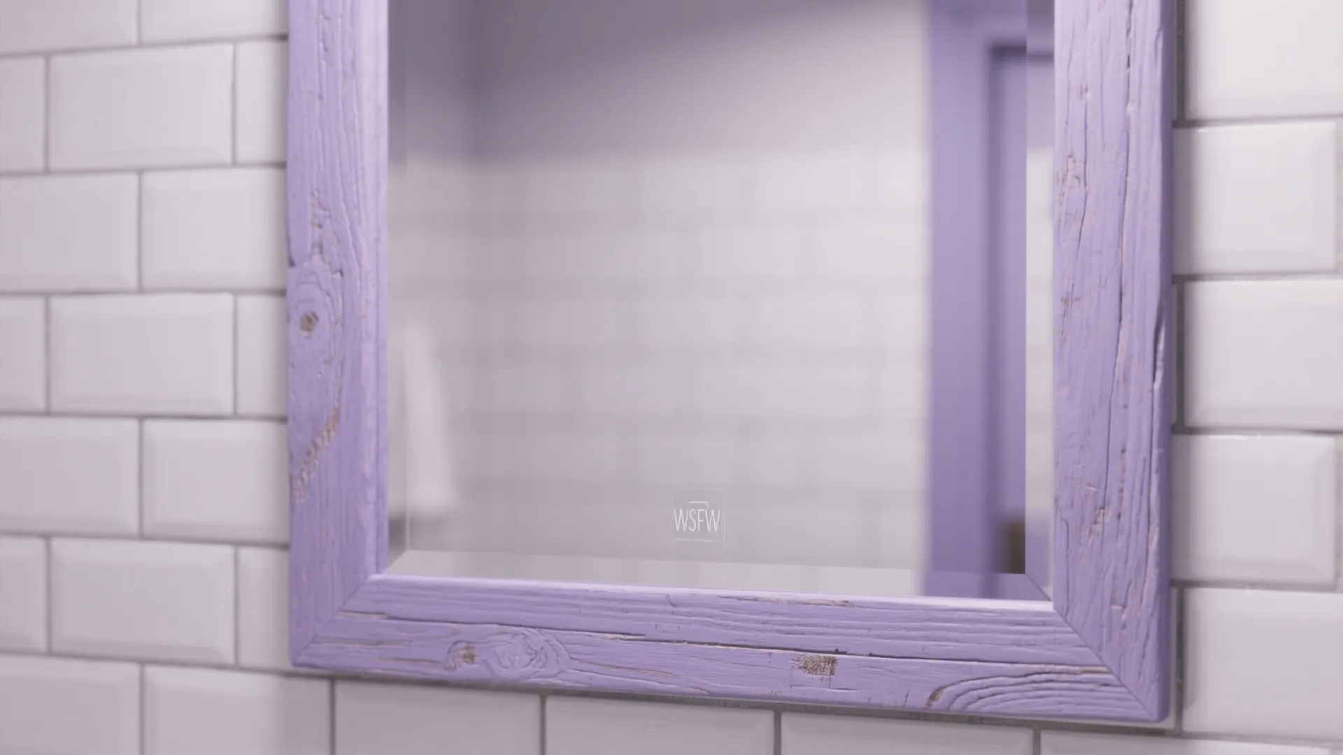 5. Lavender‑Framed Mirror