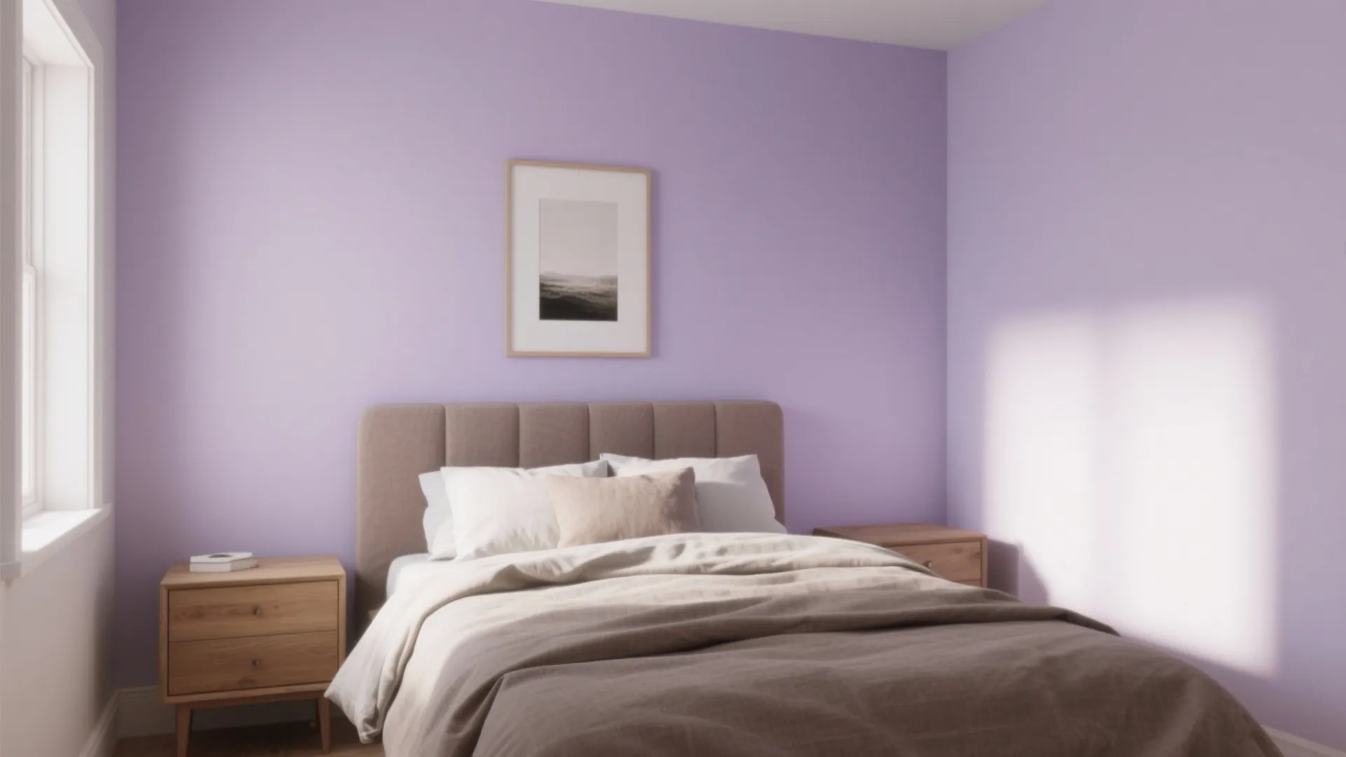 Lavender and Greige for Airy Bedrooms