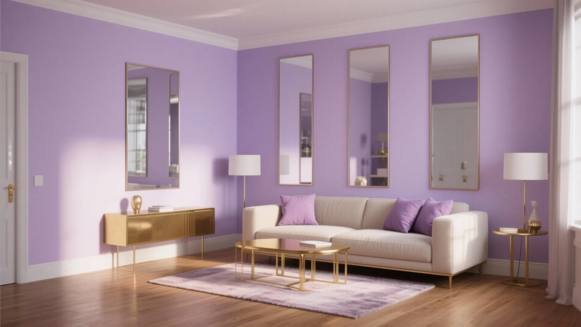 1. Lavender + Mirrors to Expand