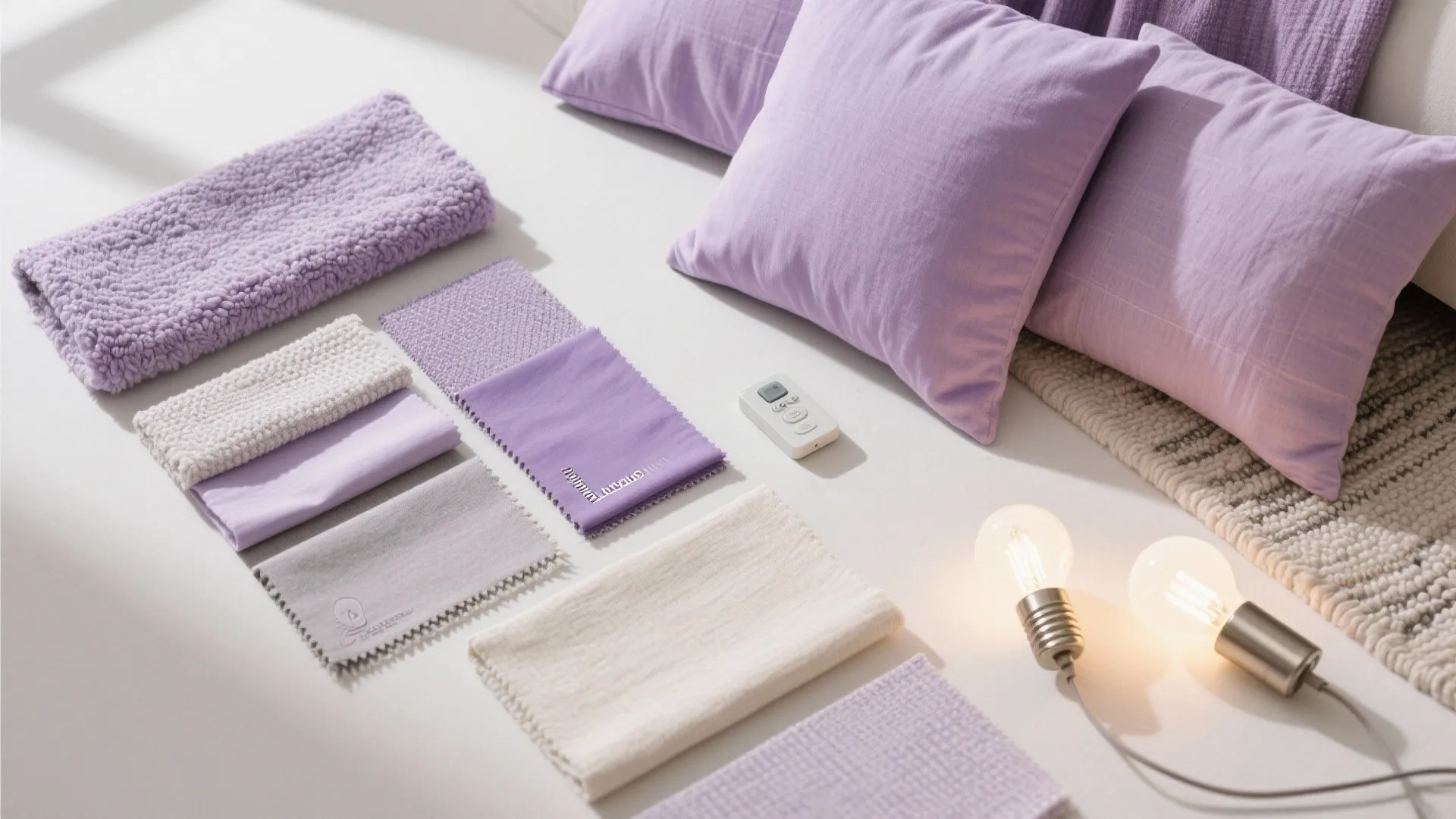 Digital Lavender Textiles and Layered Lighting