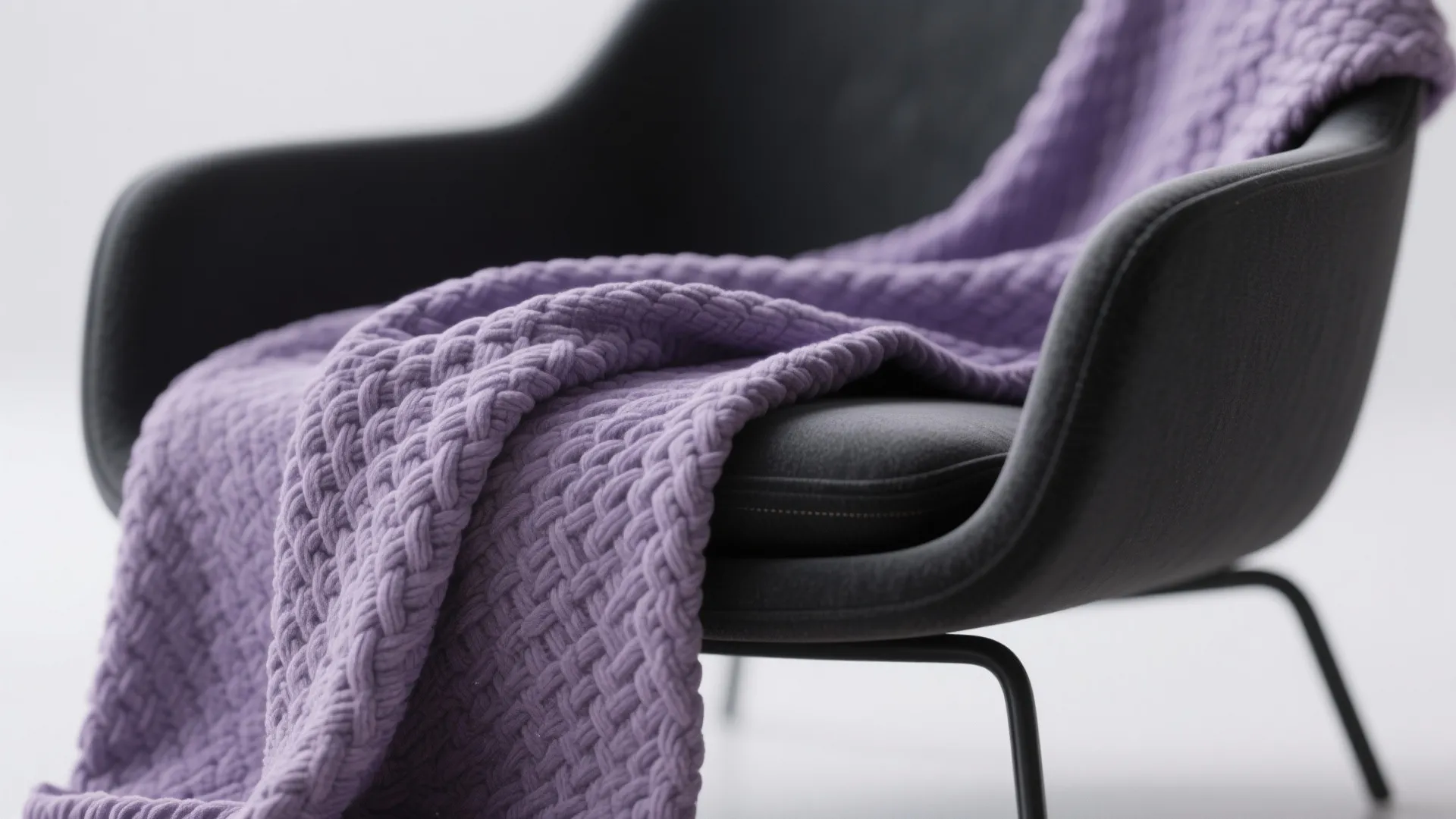 Tip 8: Lavender Throws over Black Chairs