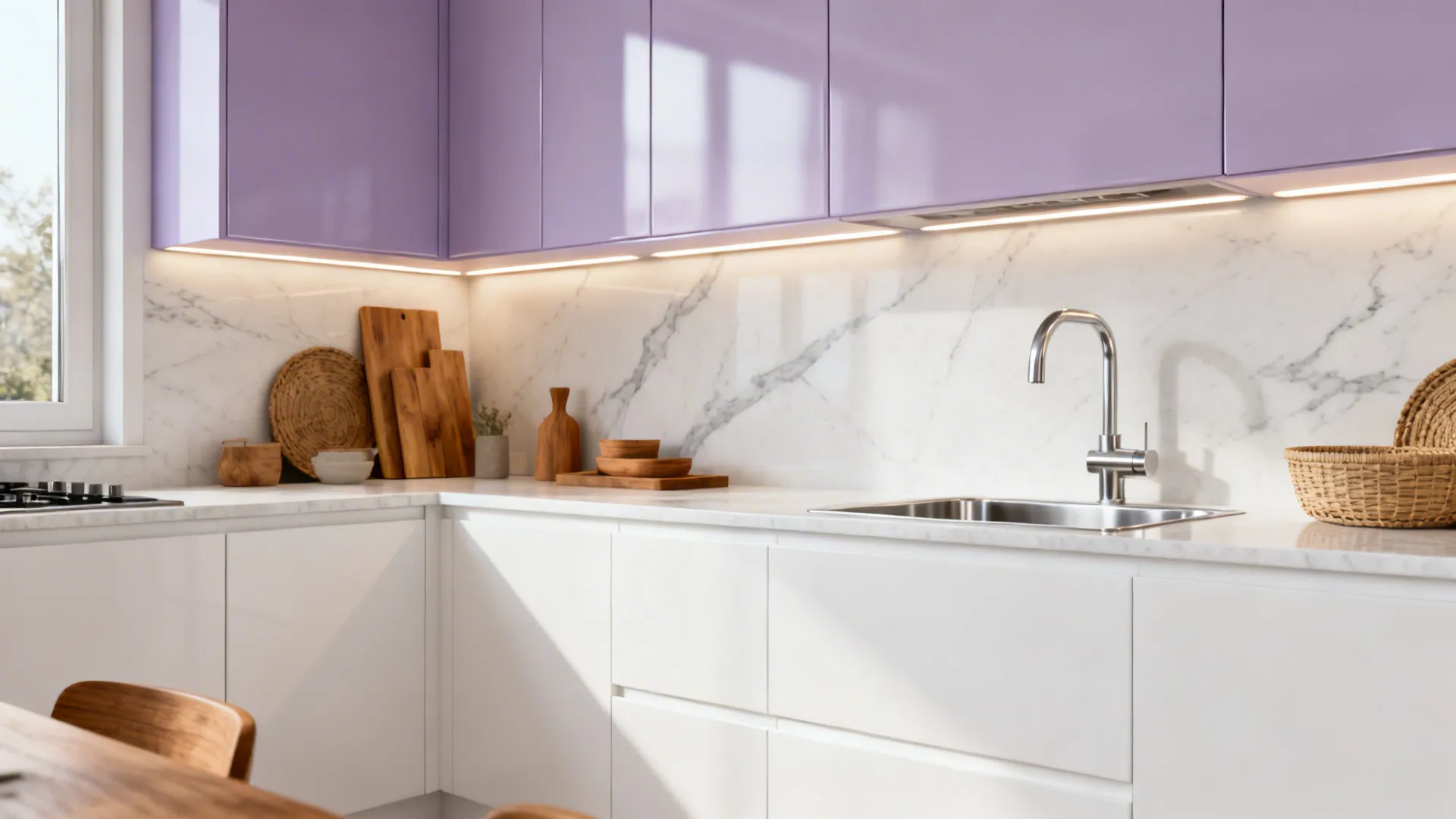 Lavender Uppers + White Lowers for Airy Balance