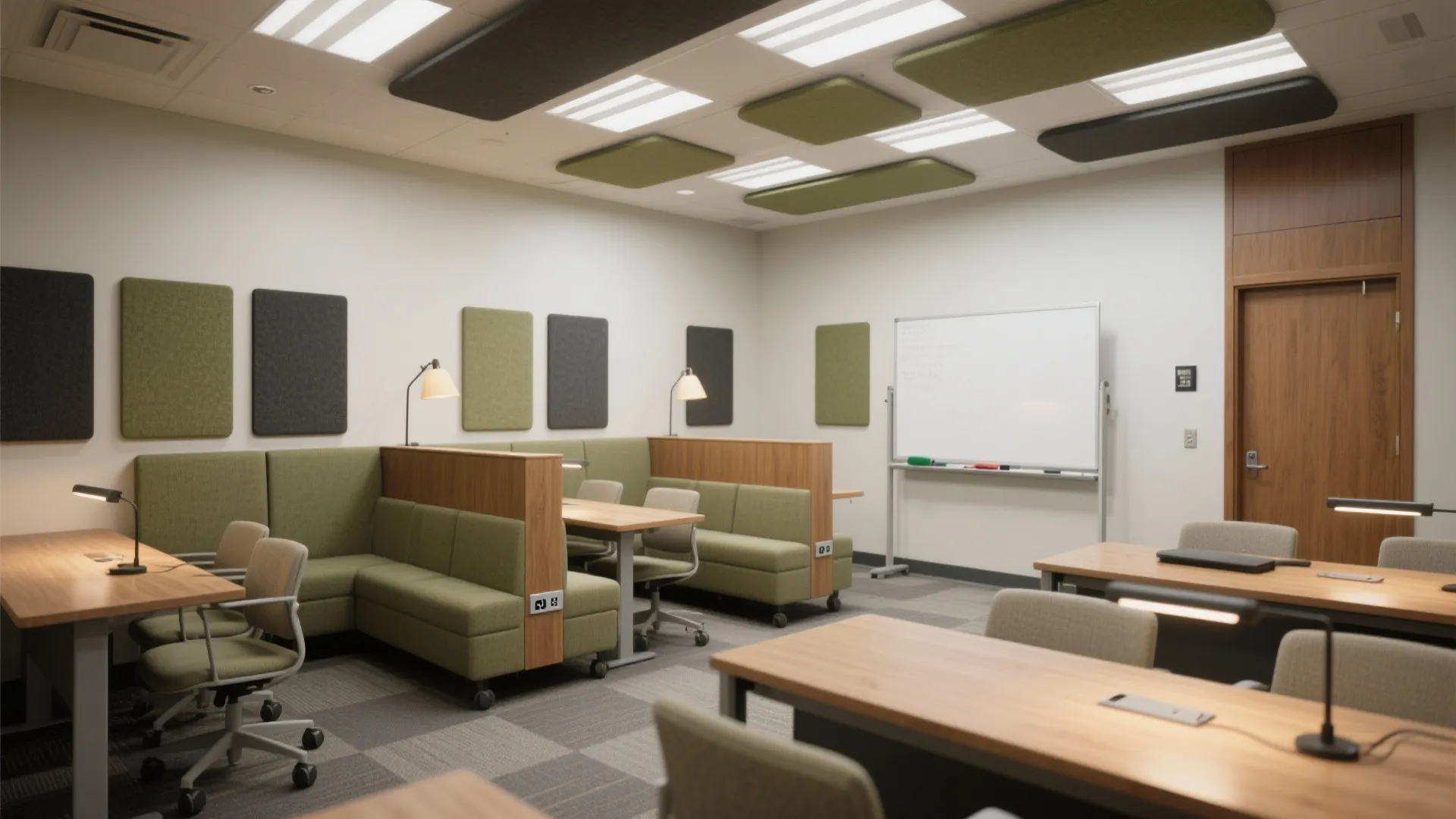 NSU Law Study Rooms: Design Tips: A designer’s friendly guide to small, quiet, tech-smart study spaces that support serious law work