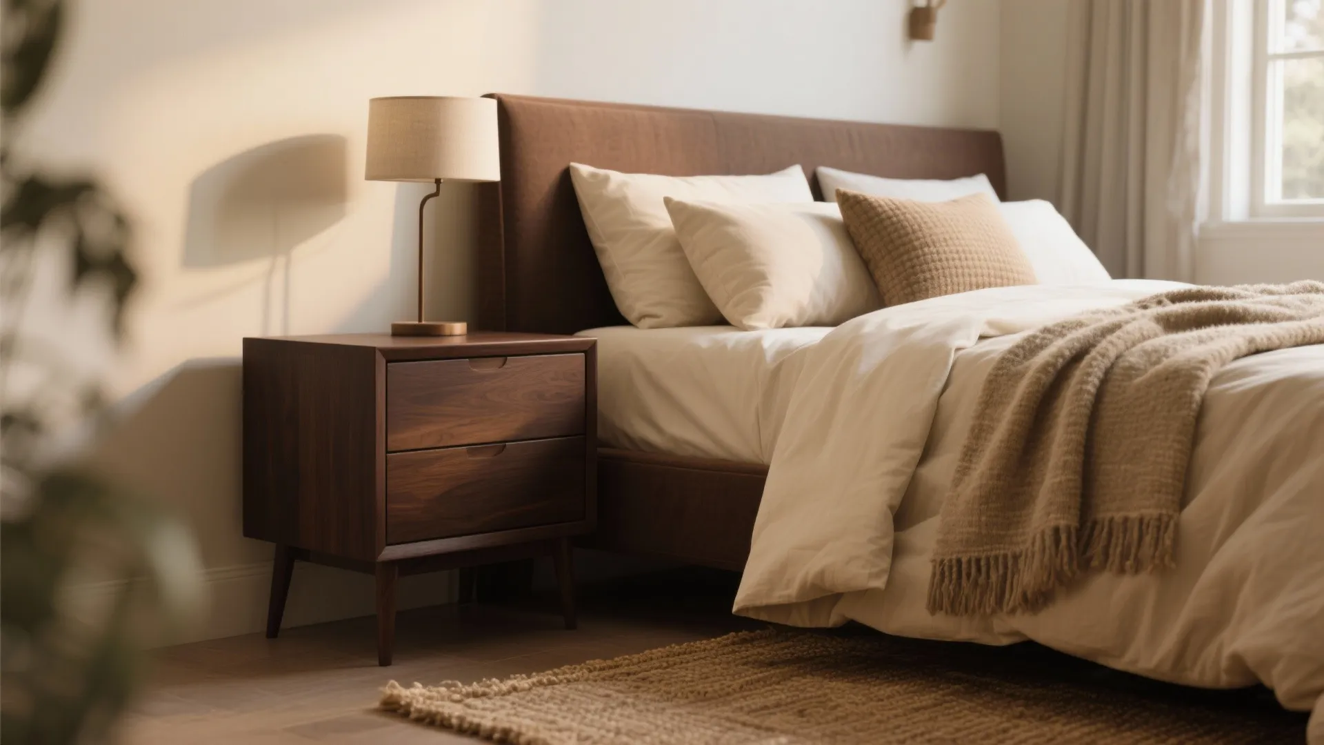 1. Layer warm neutrals and tactile textures