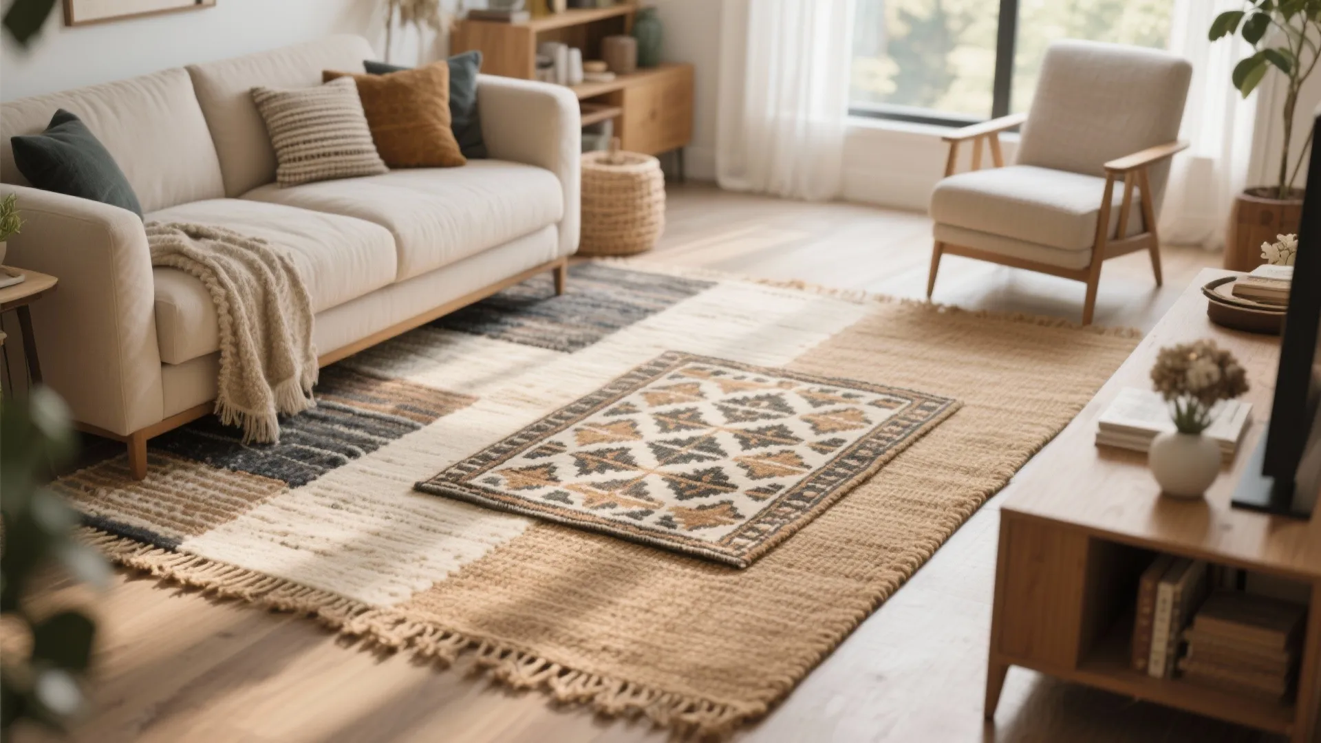 Layering Rugs for Depth