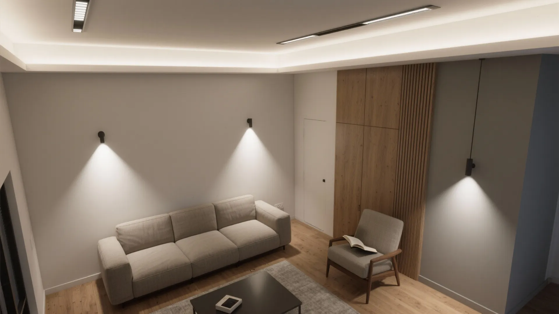 Layered Ambient + Task With Recessed Profiles