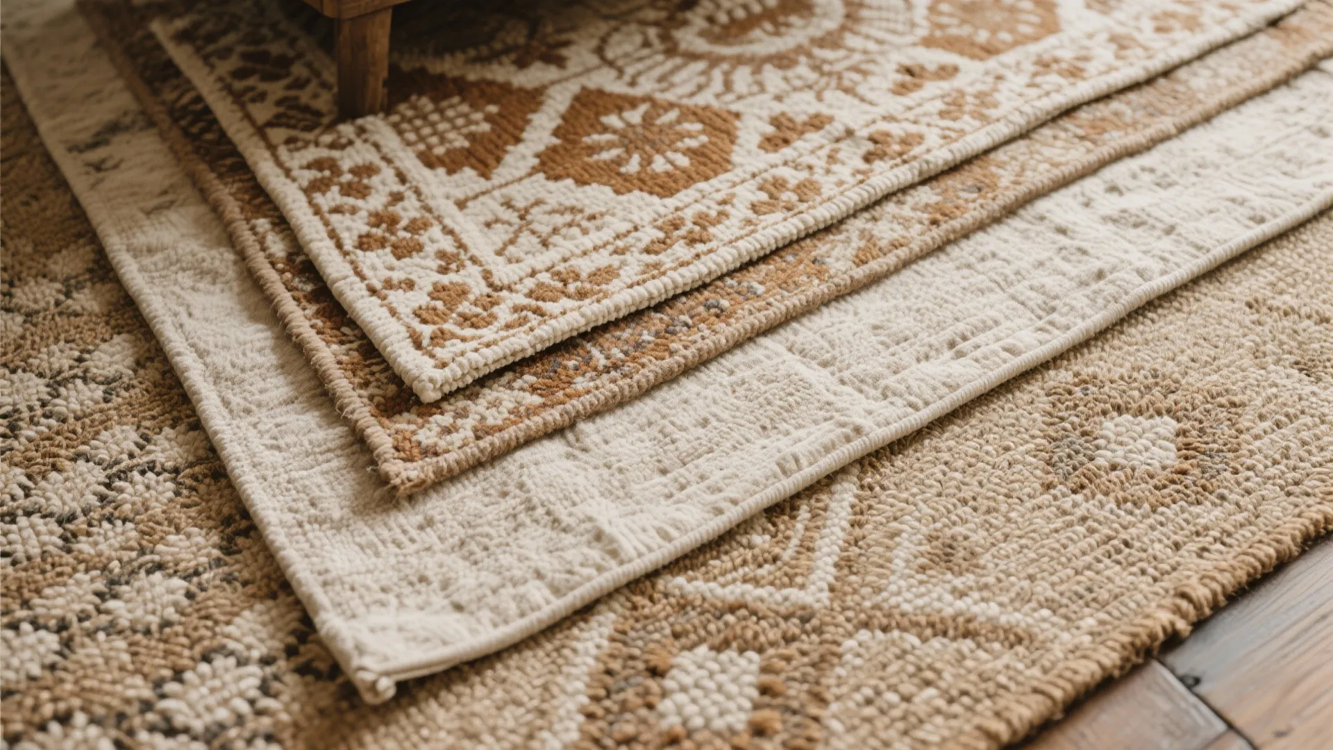 7. Layered Area Rugs