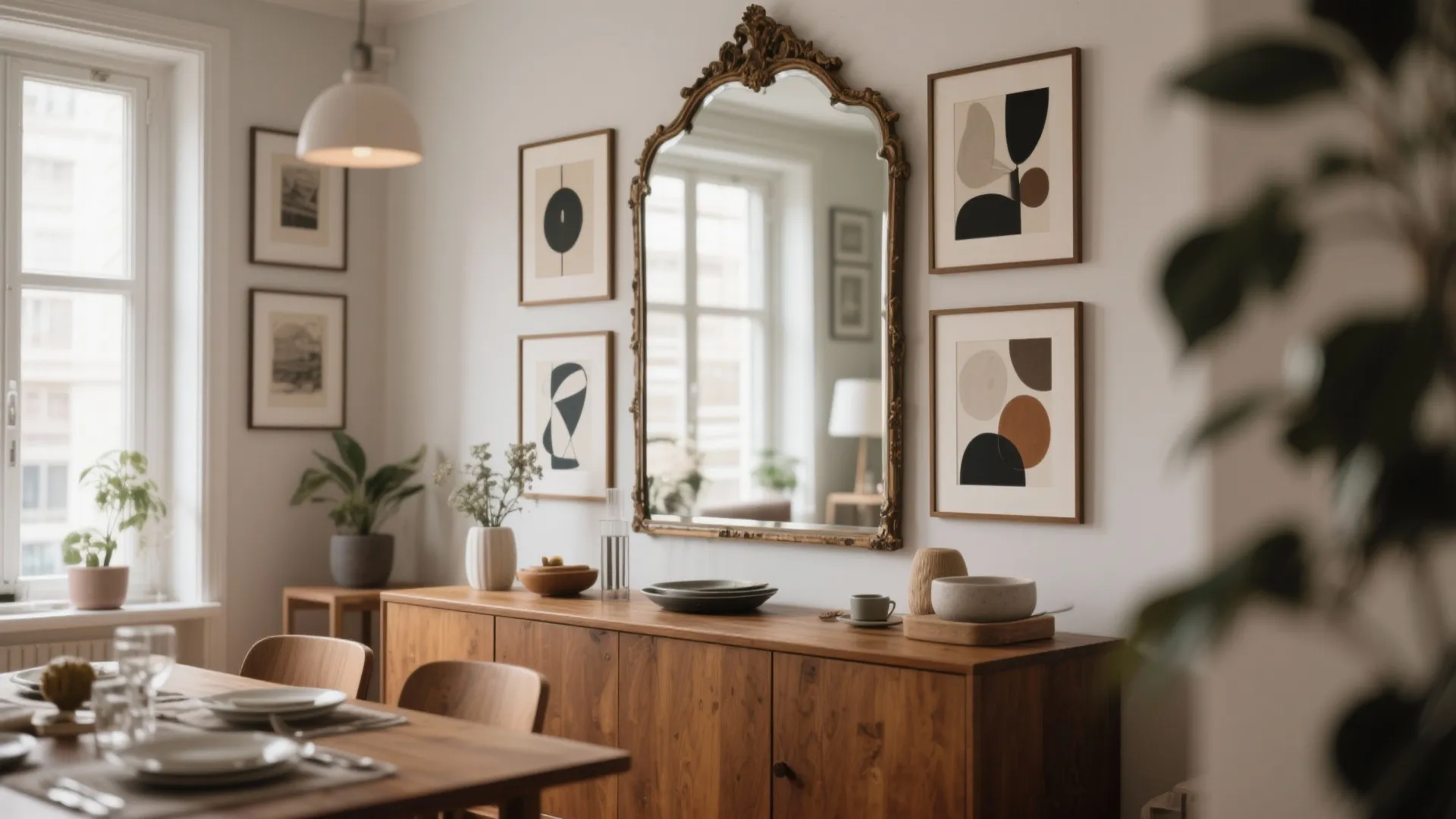 1. Layered Art and Mirrors