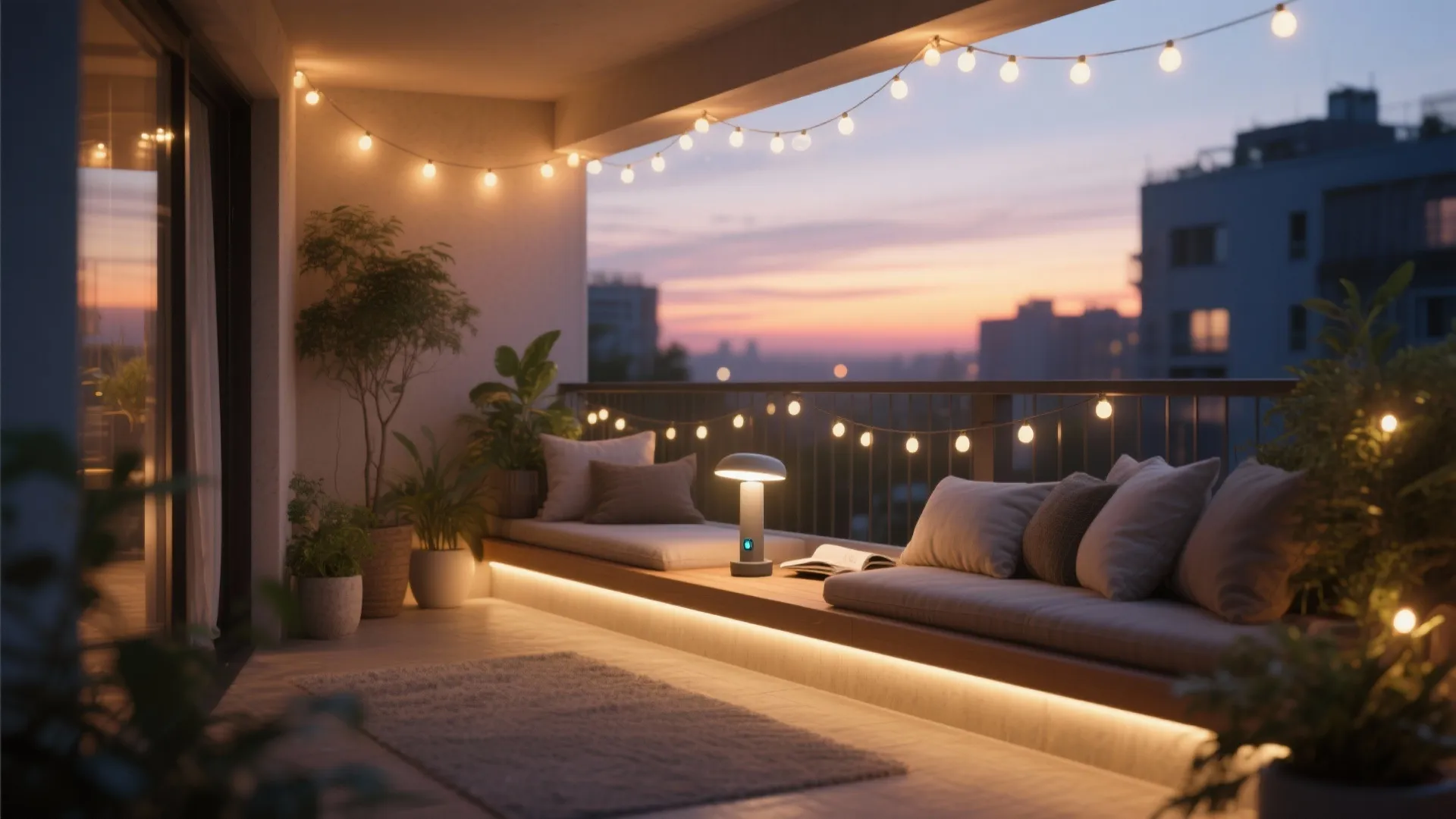 Layered lighting: ambient, task, and glow