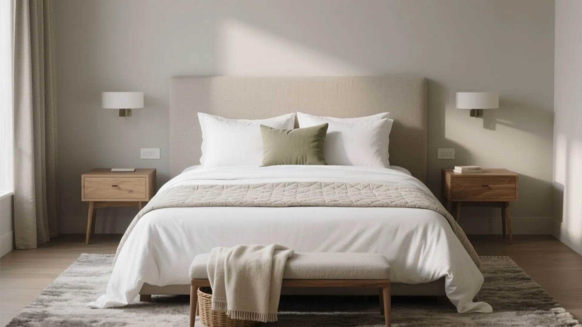Hotel-like layered bedding for instant comfort