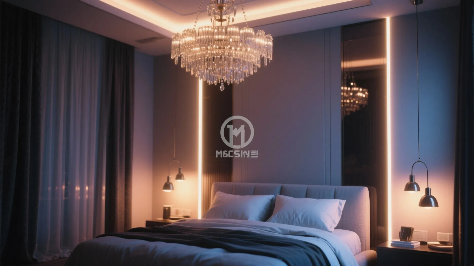 8. Statement Lighting in Layers