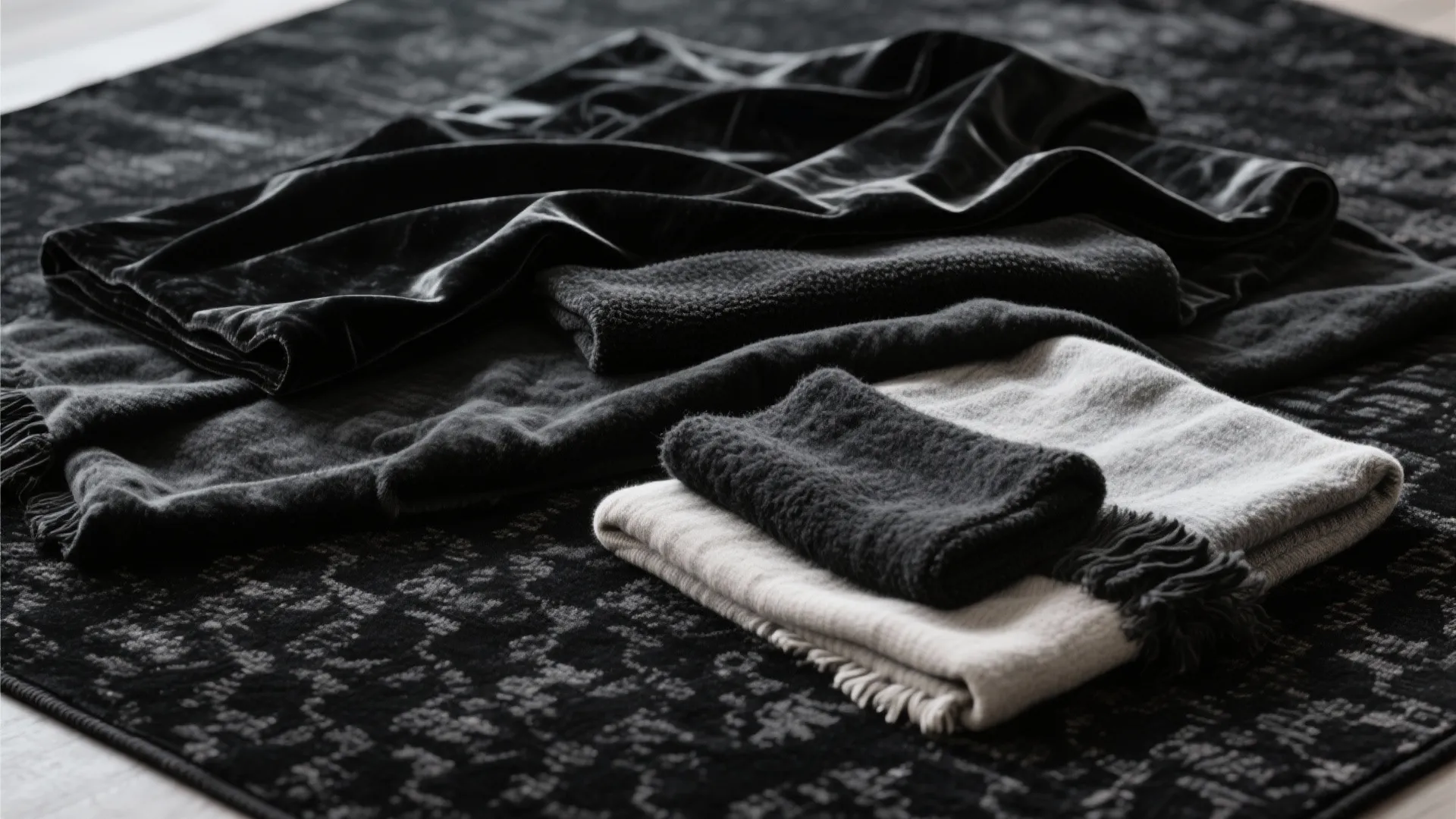 9. Layered Black Textiles