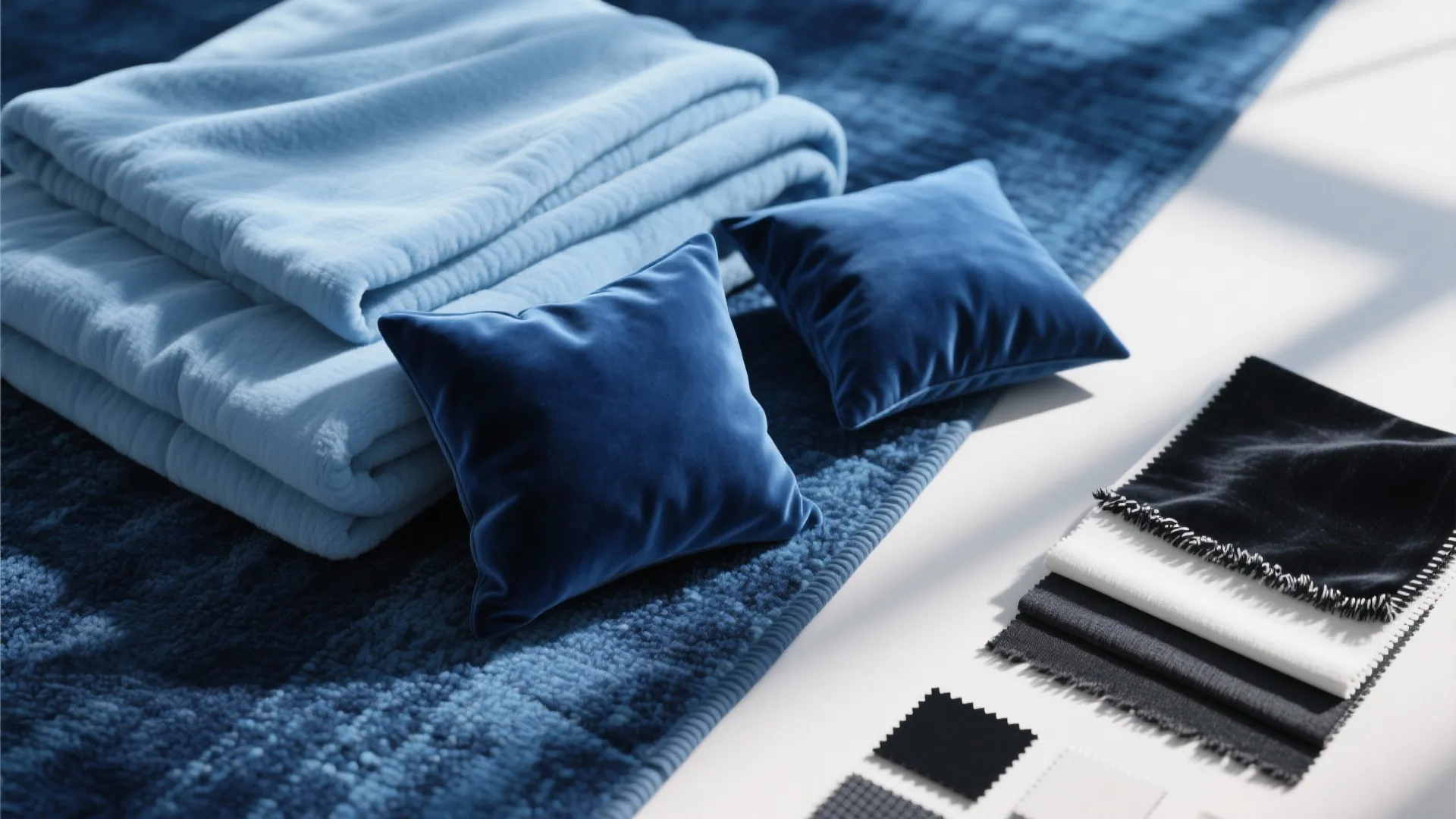 3. Layered Blue Textiles