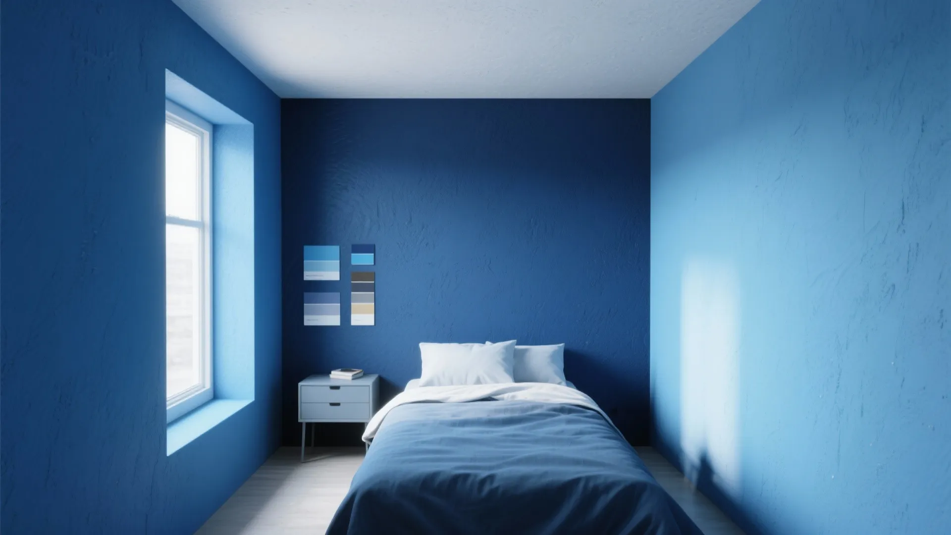 Layered blues for depth