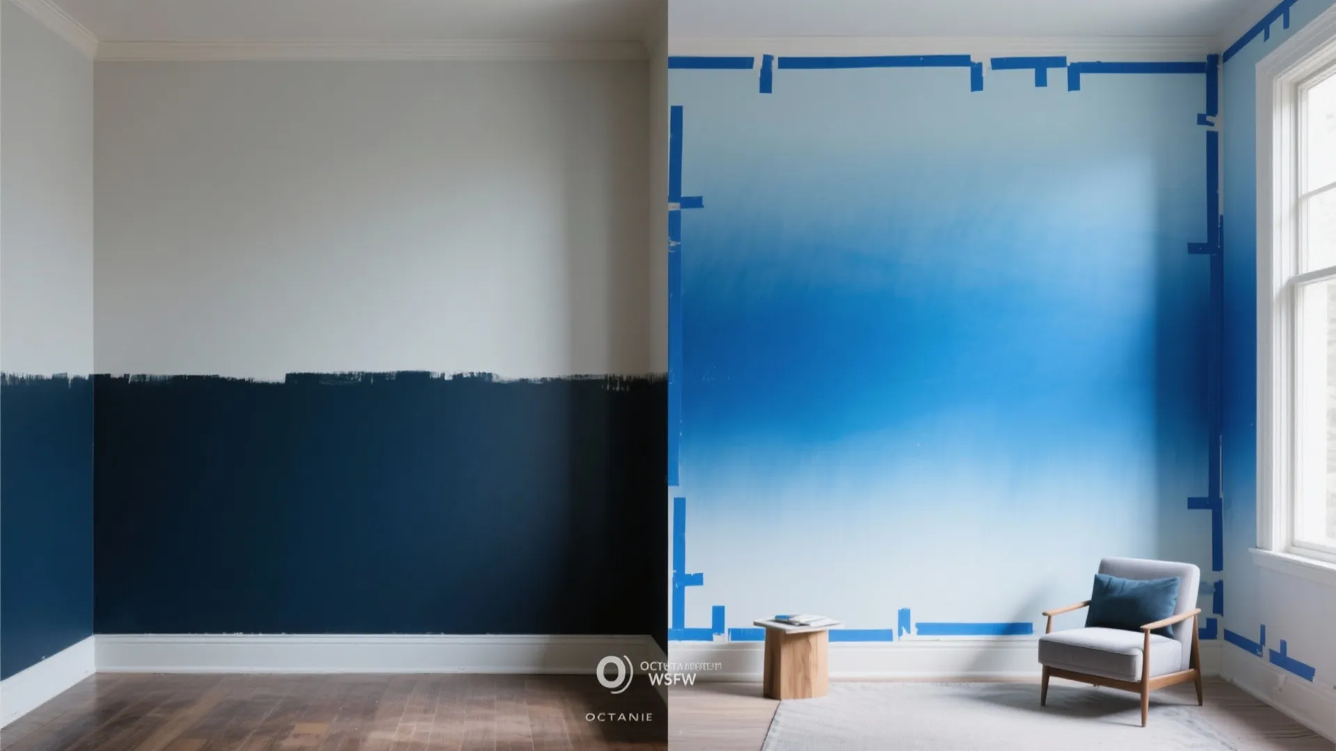 5. Layered Blues: Ombre or Trim Contrast