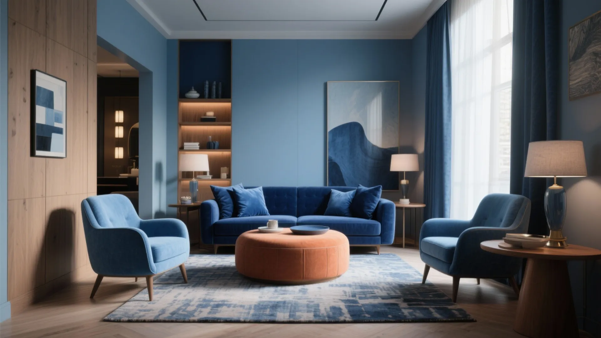 5. Layer Shades of Blue for Depth