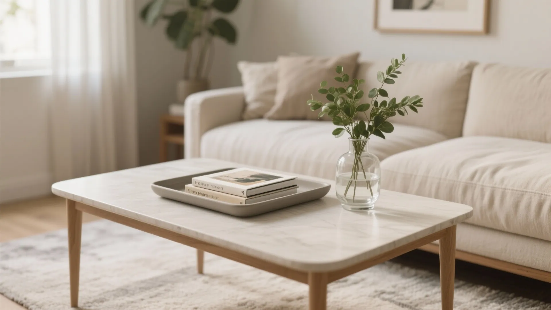 Layered Classics: Books, Tray, and a Green Moment