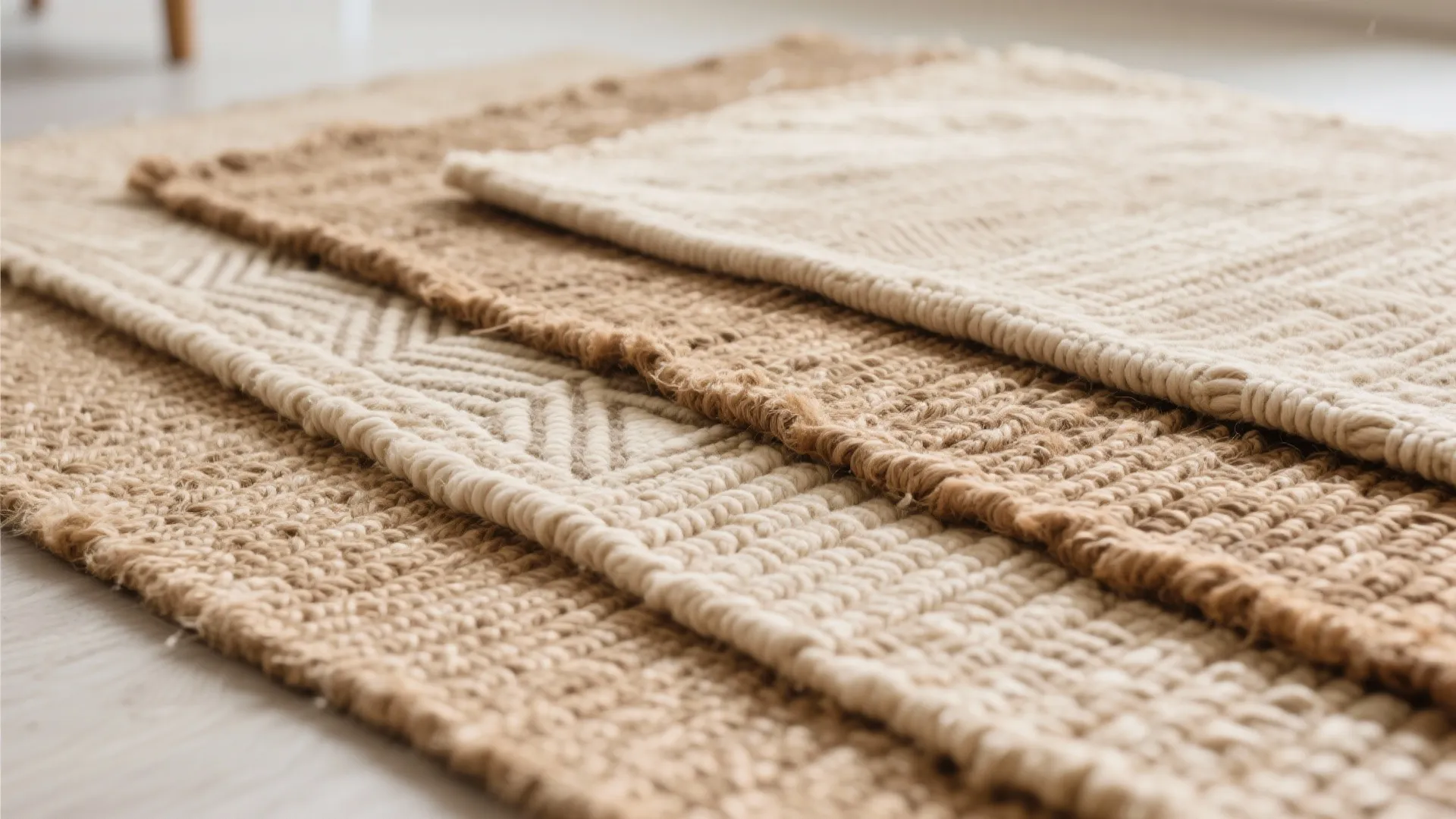 3. Layering Brown with Neutral Rugs