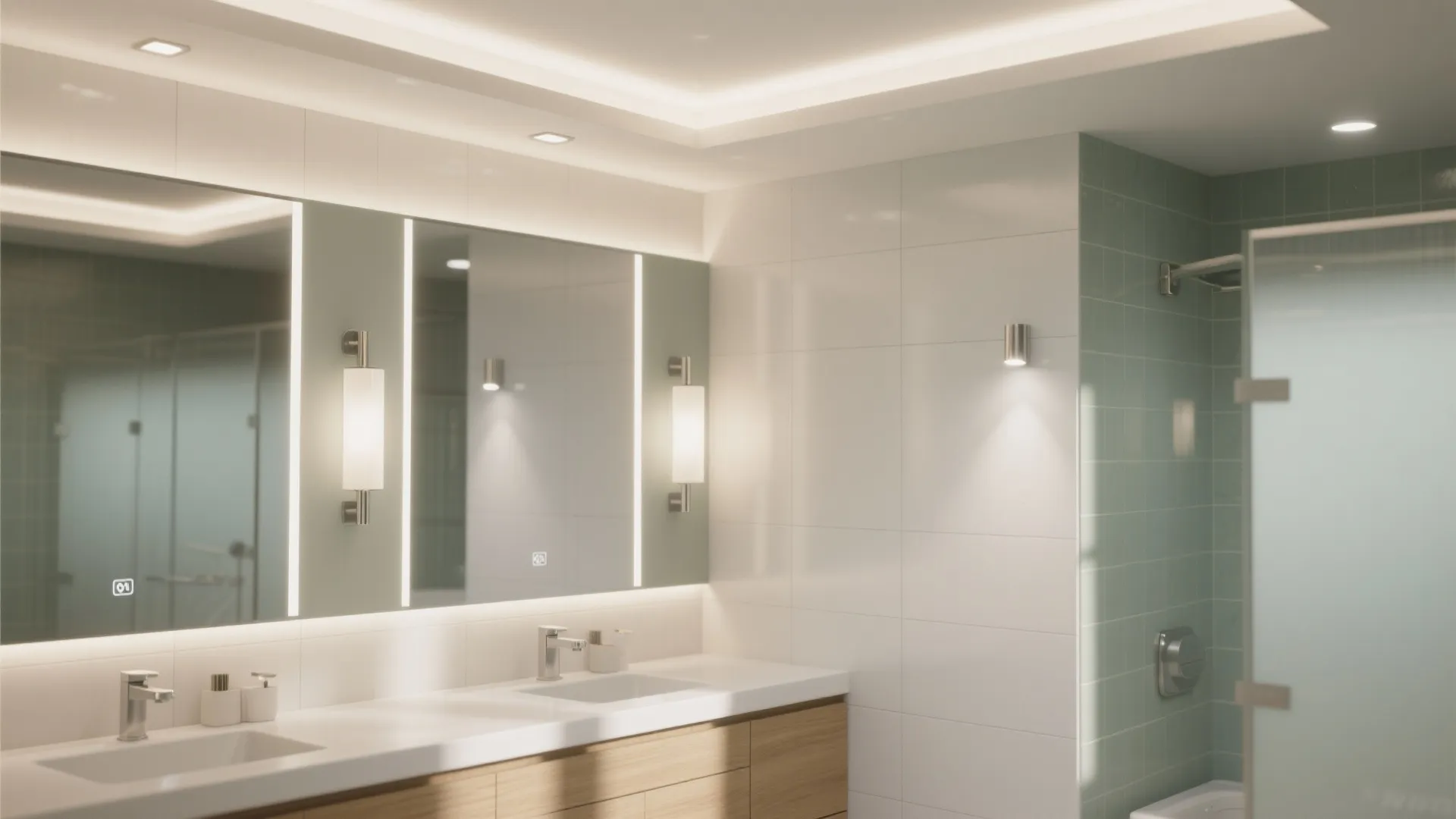 Layer the ceiling: ambient, task, accent