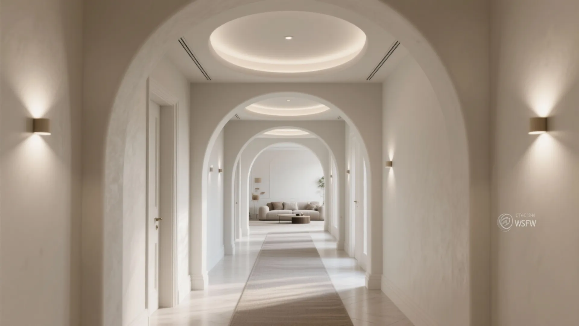 Layered Ceiling Arches for a Grand Entry