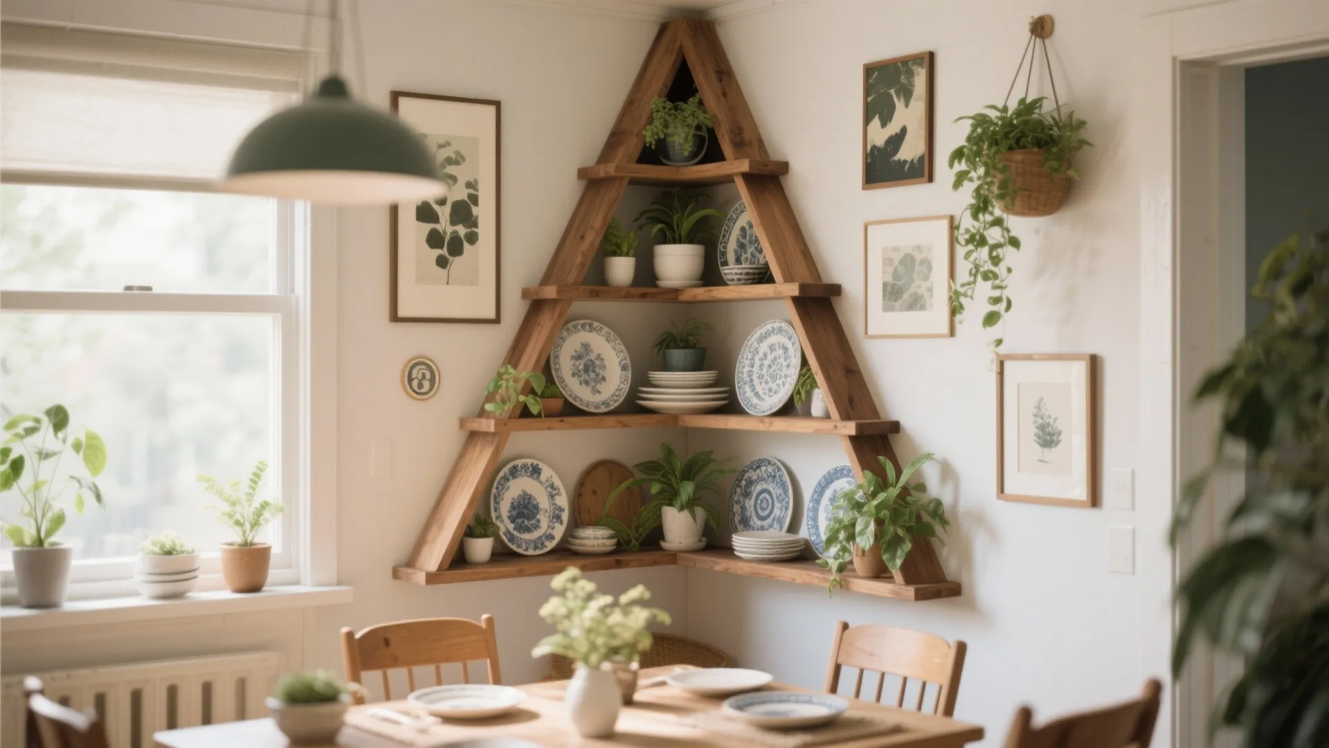 4. Layered Corner Shelves