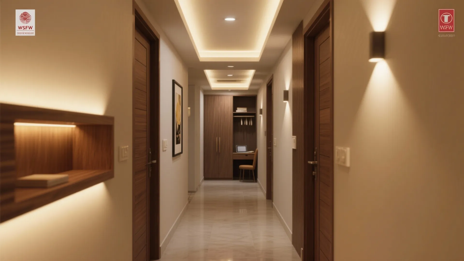 Lighting layers and corridor planning for circulation