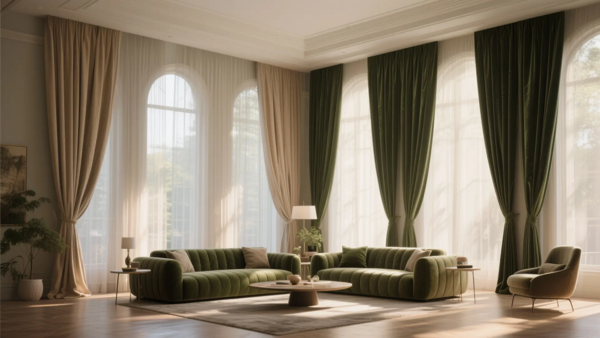 3. Layered Curtains