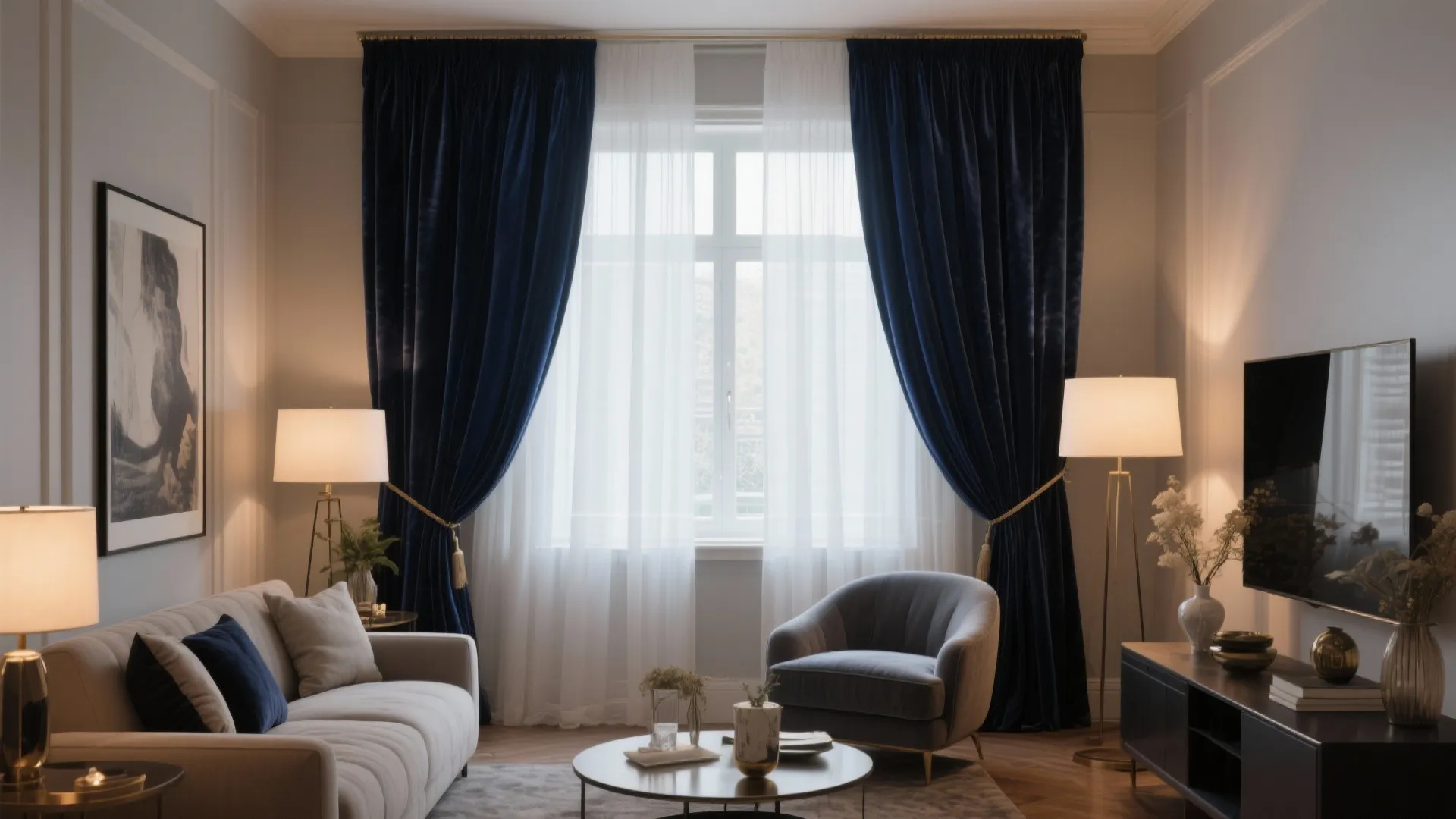 4. Layered Curtain Combinations
