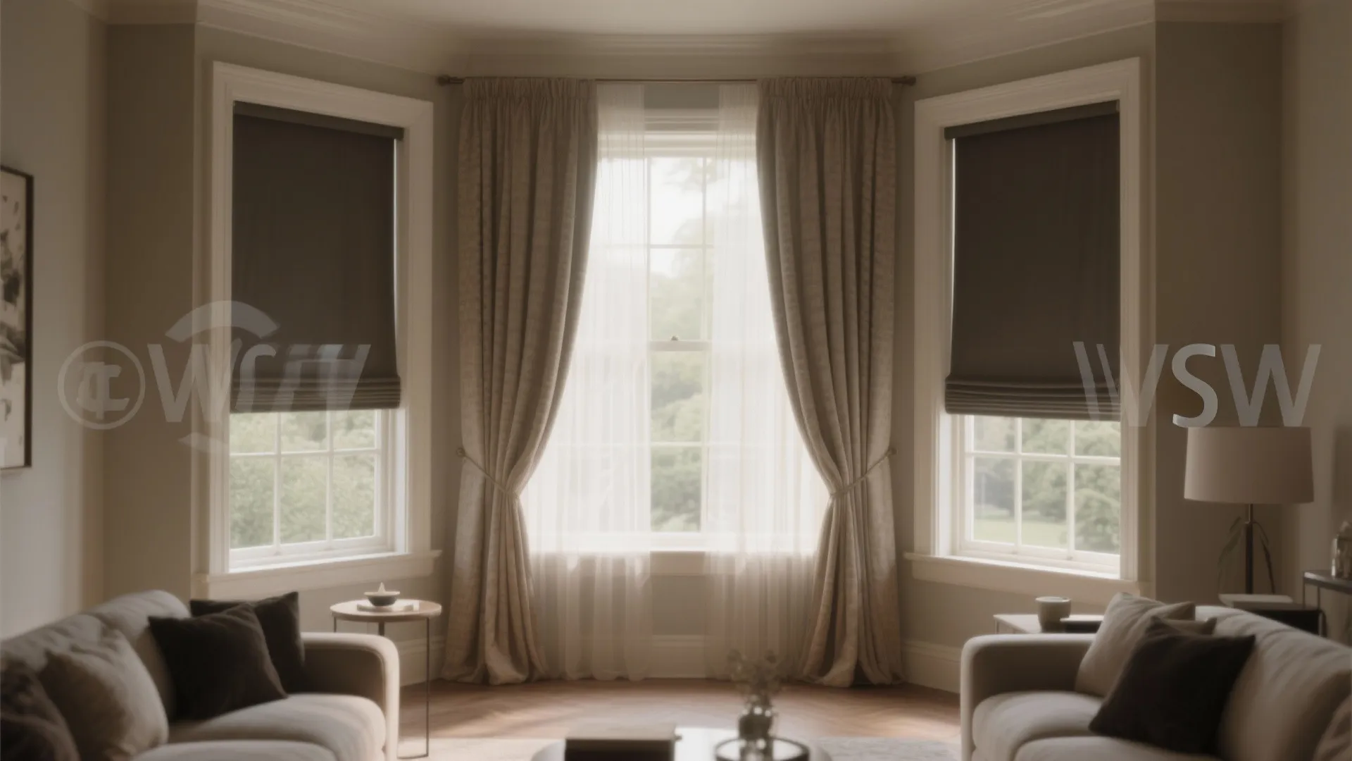 3. Layered Curtains for Light Control