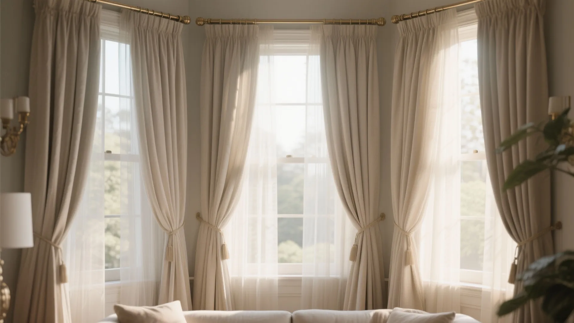 4. Layered Curtains for Light Control