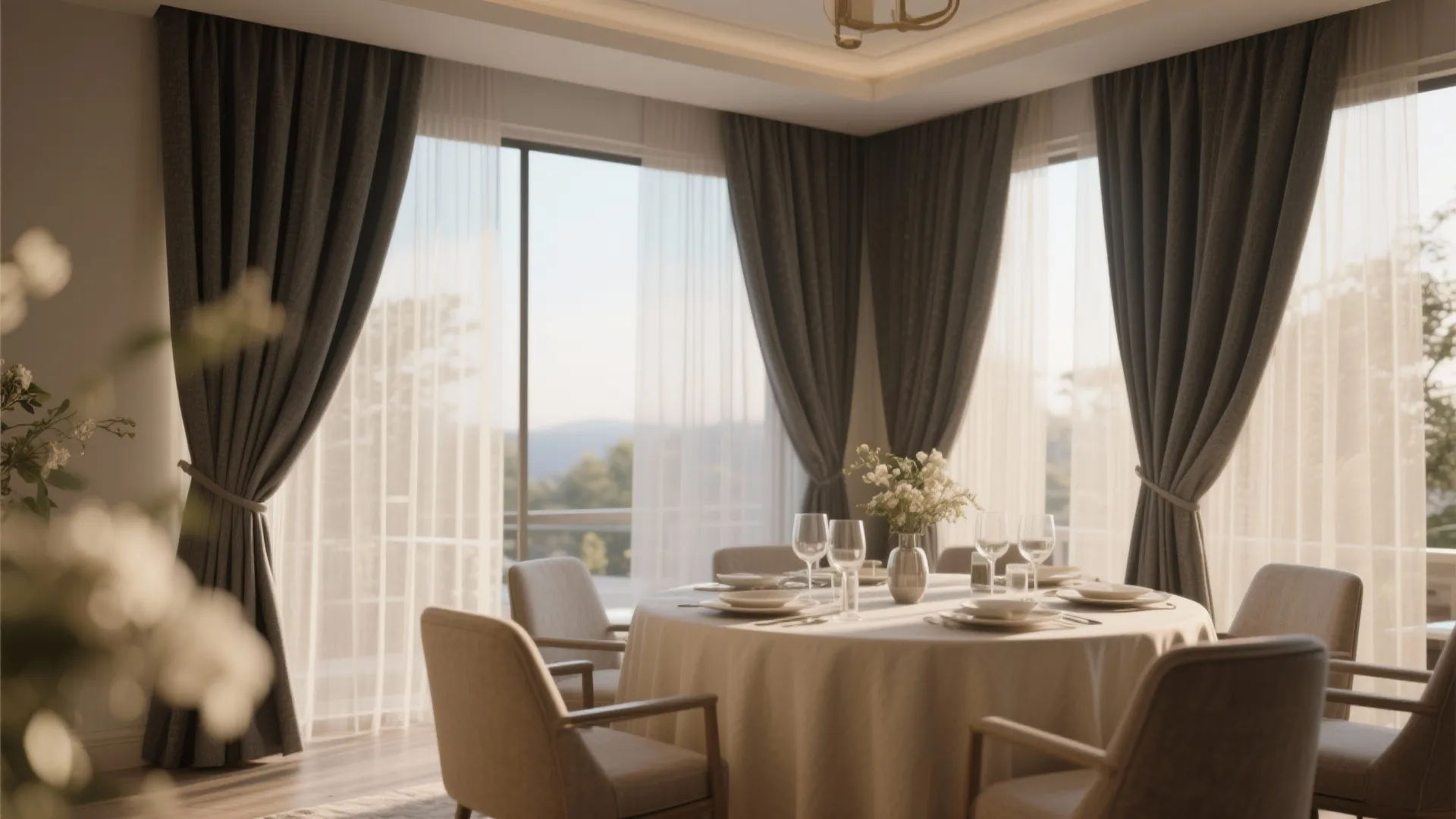 6. Layered Curtains for Flexibility