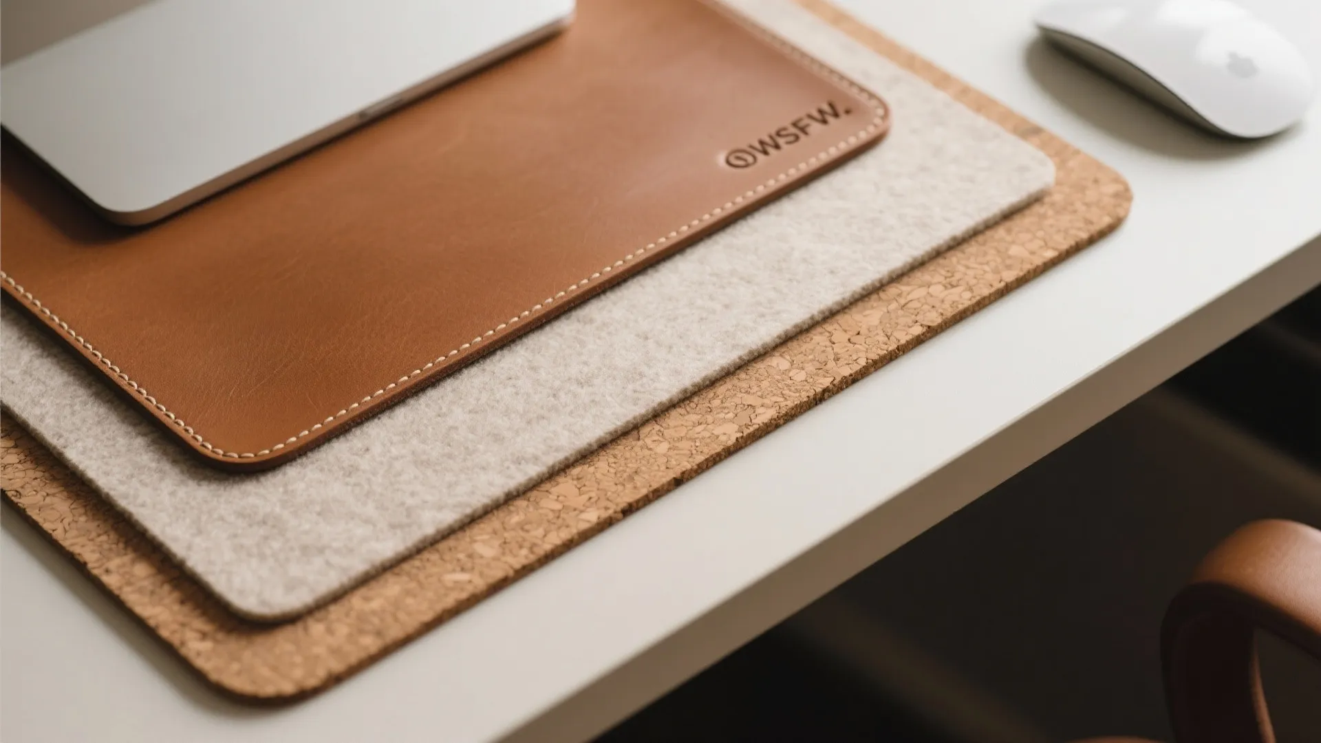 1. Layered Desk Mats